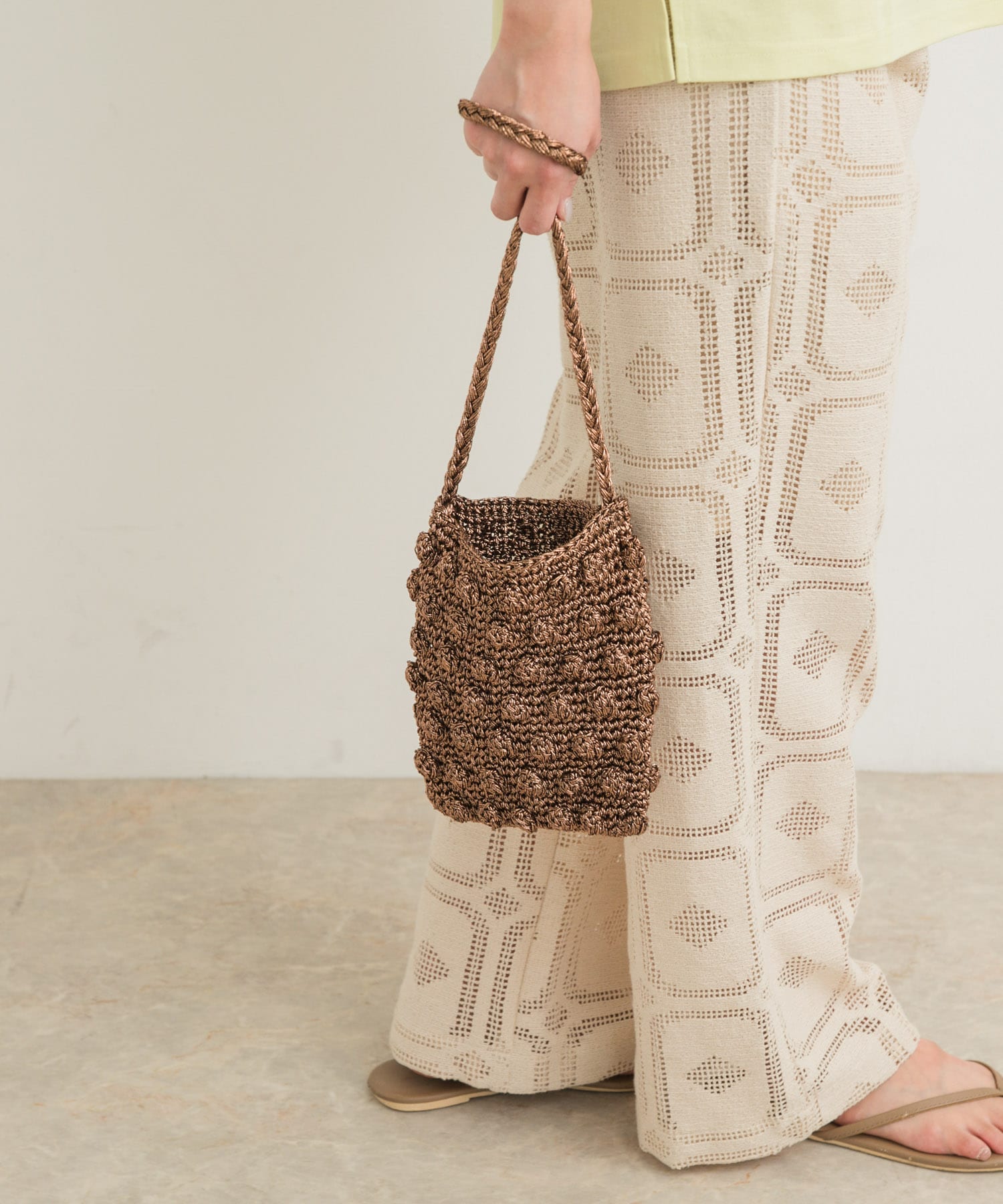 メタリックヤーンショルダーバッグ