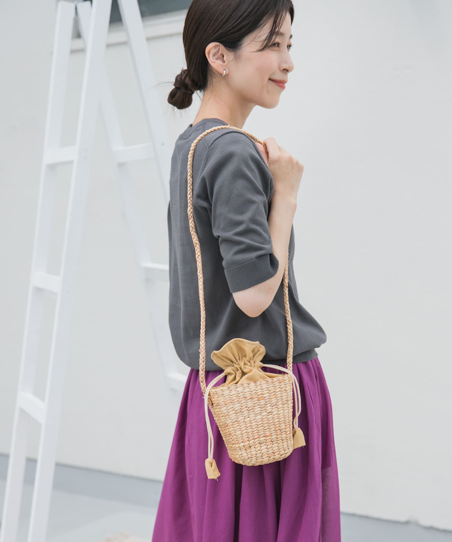 ミニカゴショルダーバッグ NATURAL one