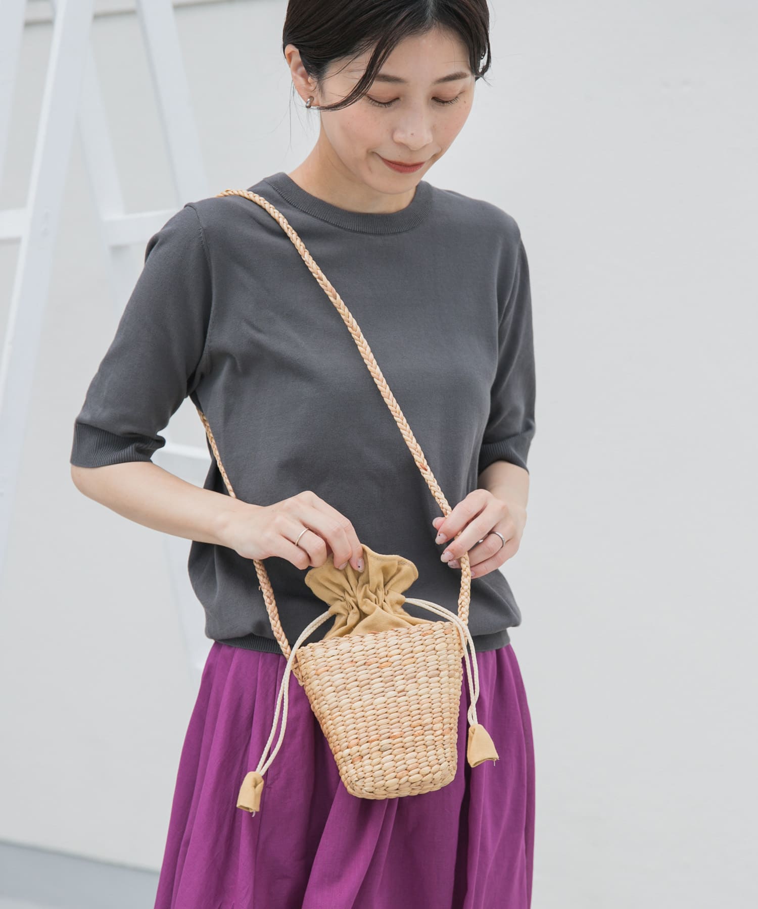 ミニカゴショルダーバッグ NATURAL one