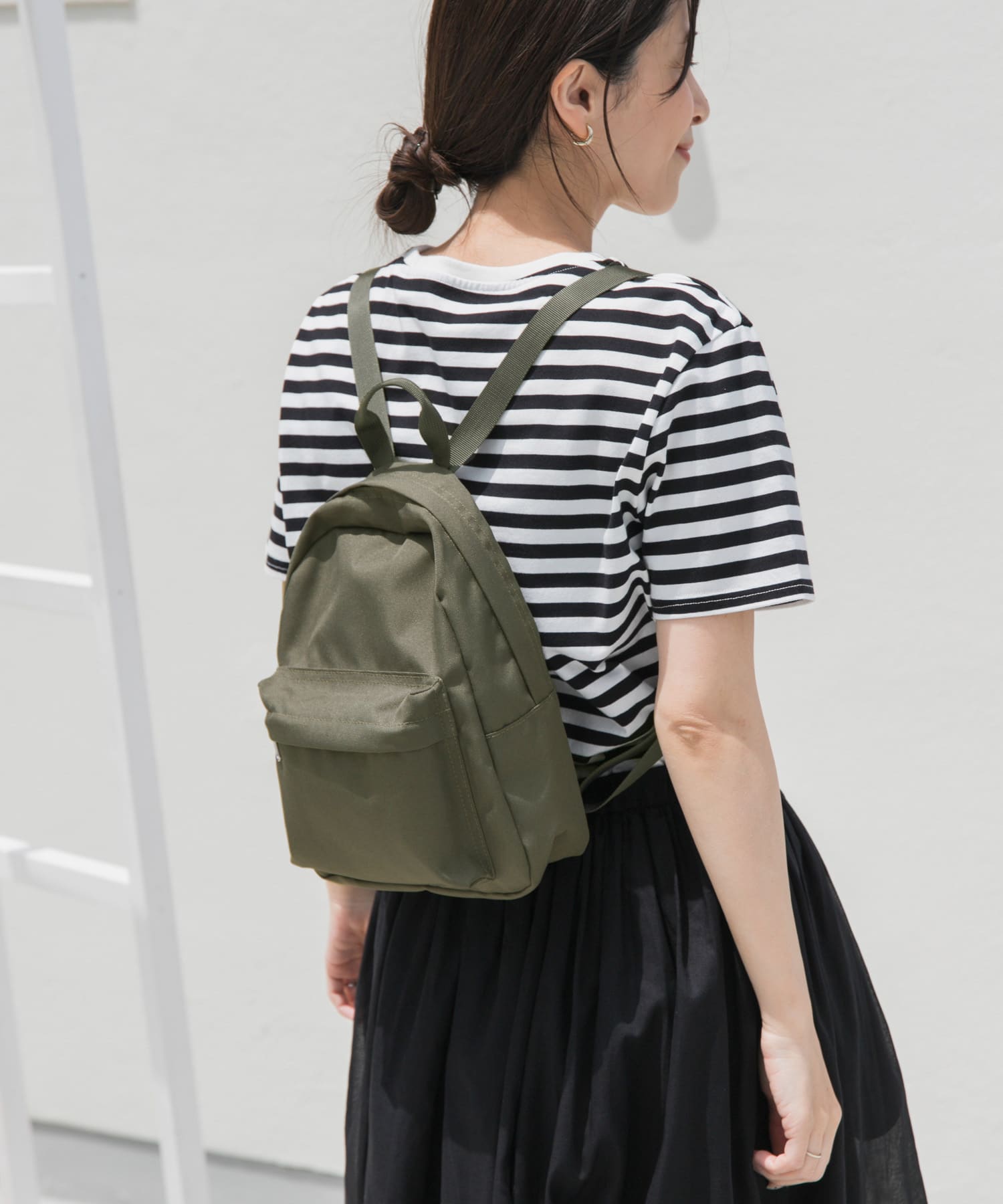 撥水ミニリュック KHAKI one