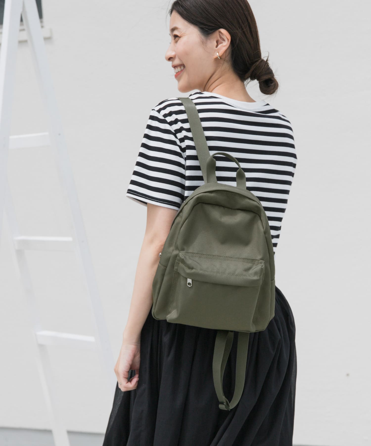 撥水ミニリュック KHAKI one