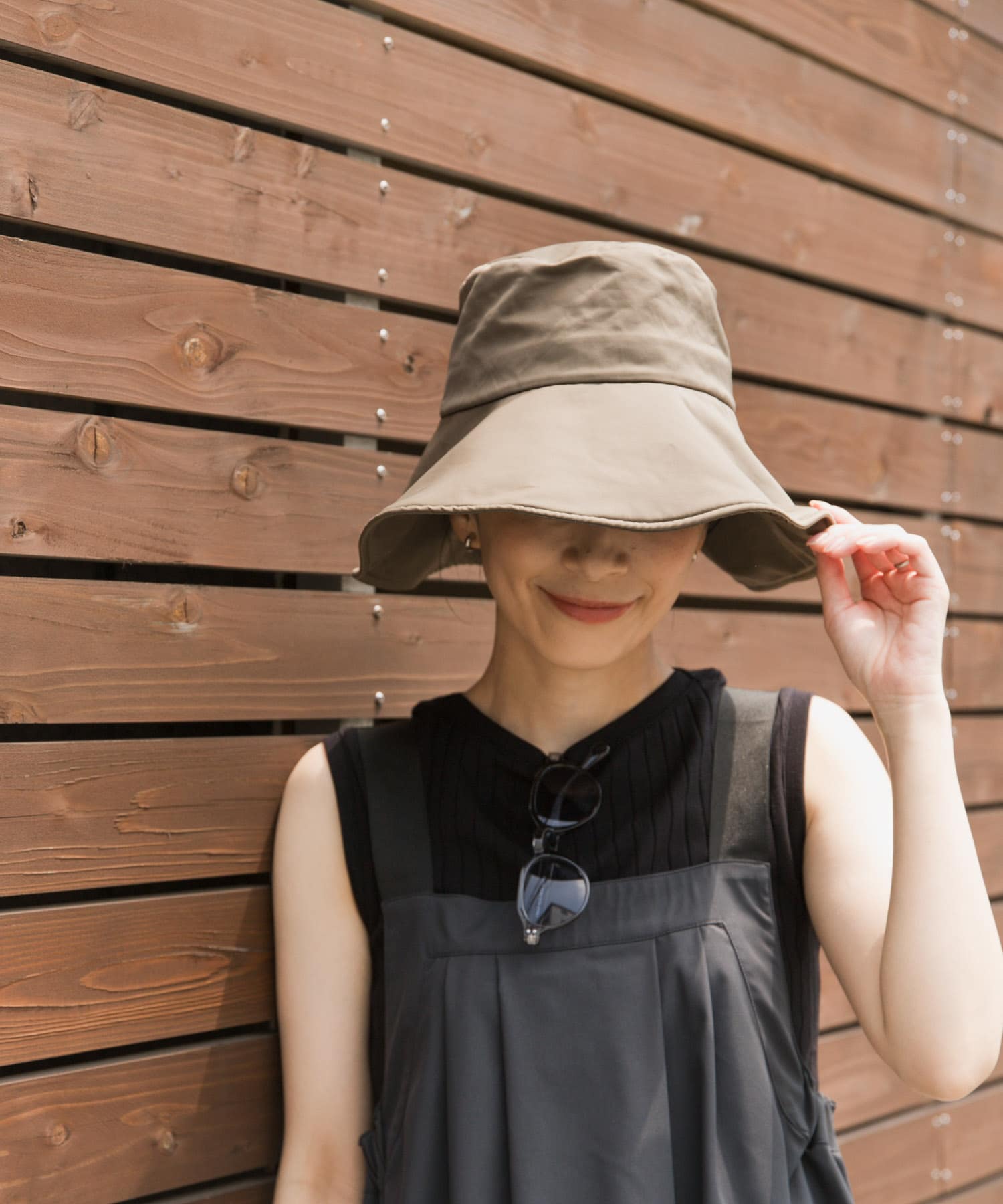 撥水UVハット KHAKI one