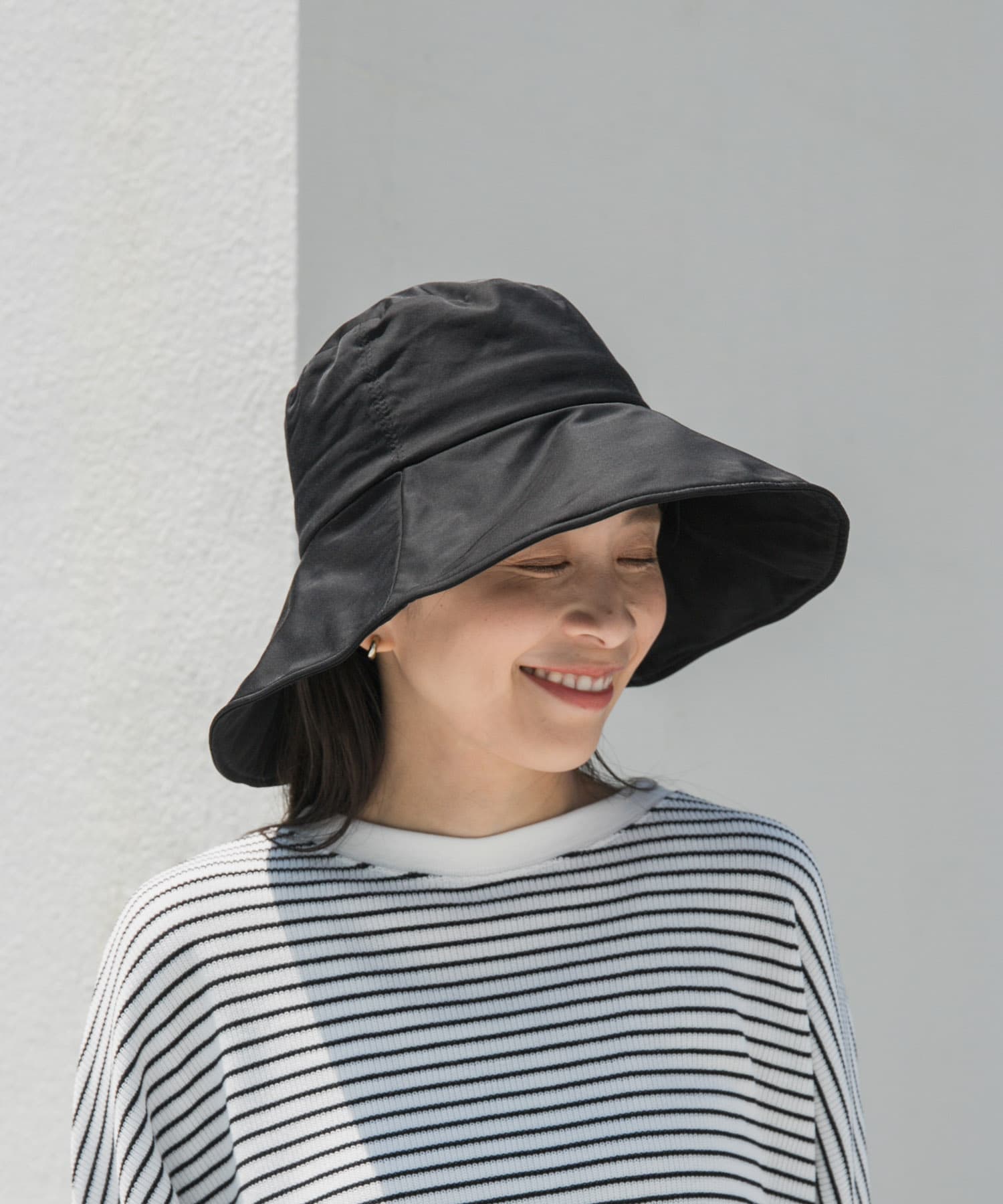 撥水UVハット BLACK one