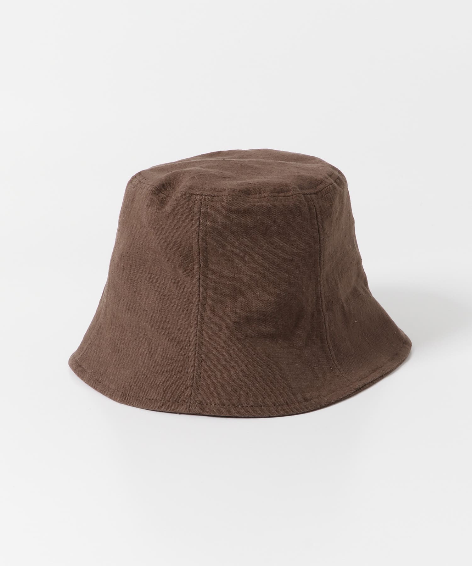 コットンリネンパネルハット BROWN one
