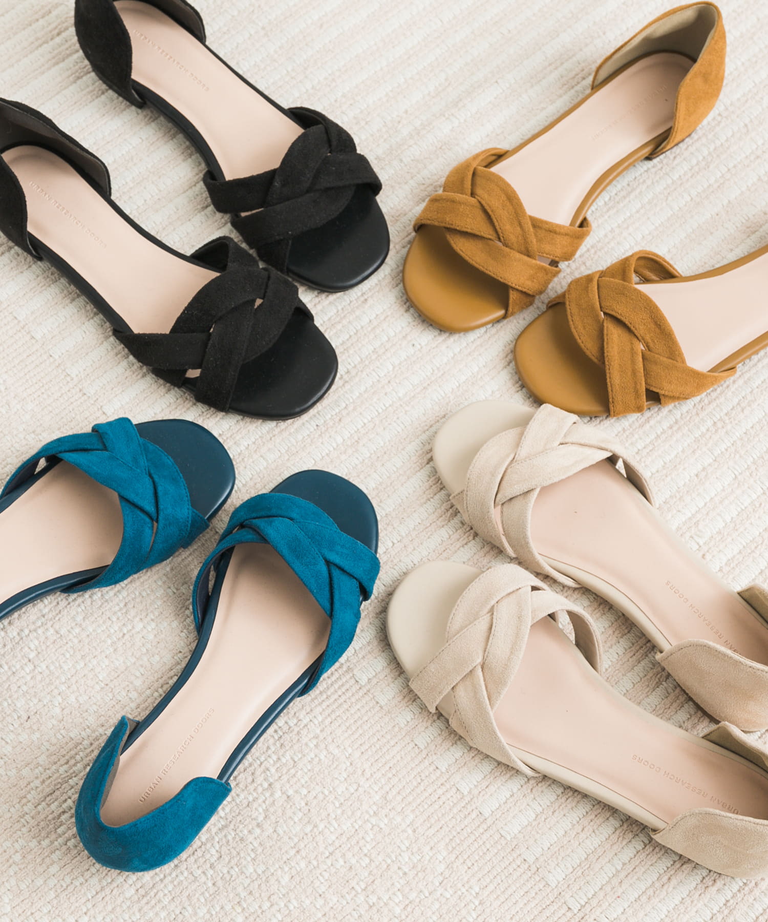 『一部WEB限定カラー』セパレートフラットサンダル L.BEIGE 36