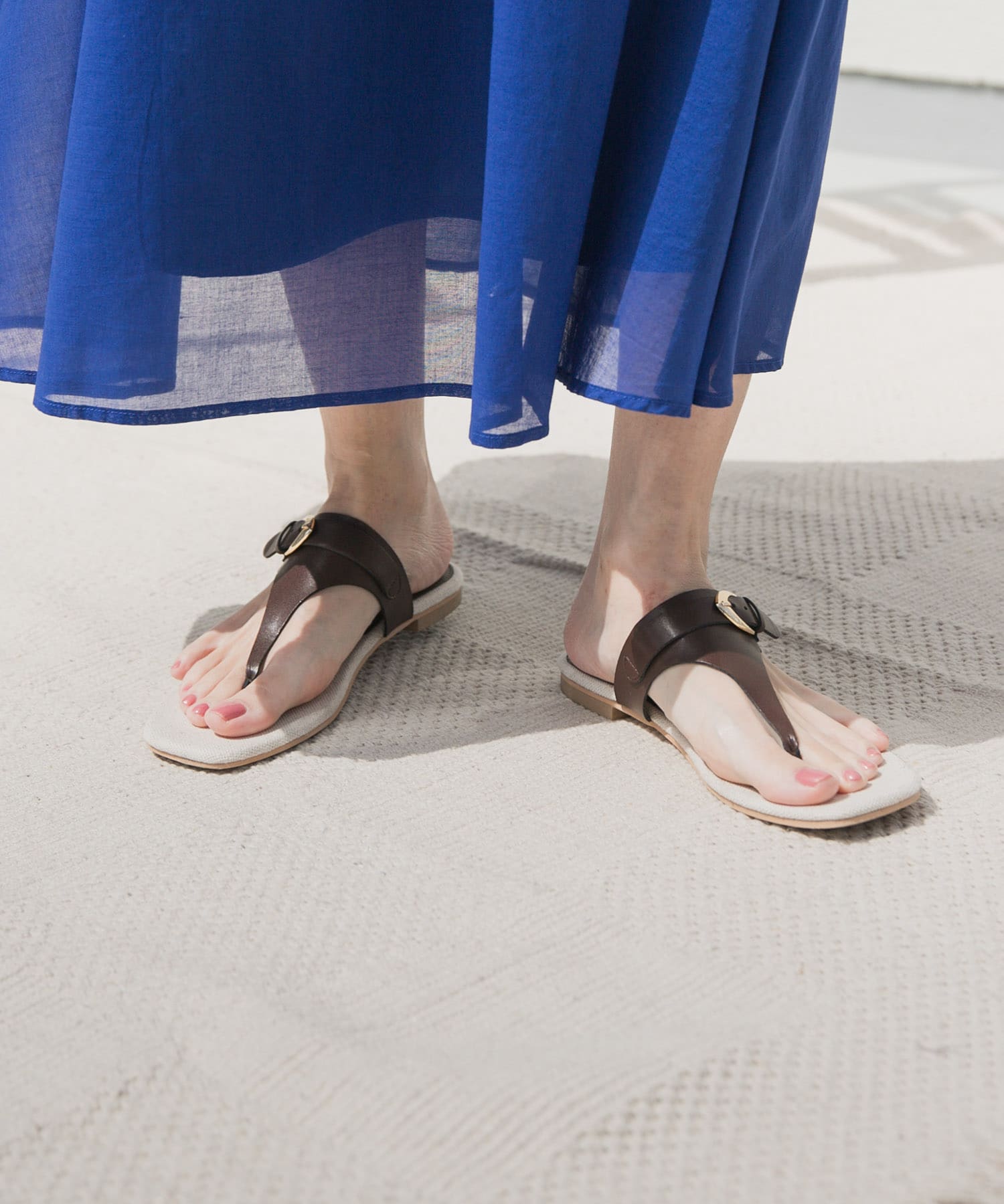 キャンバスコンビトングサンダル