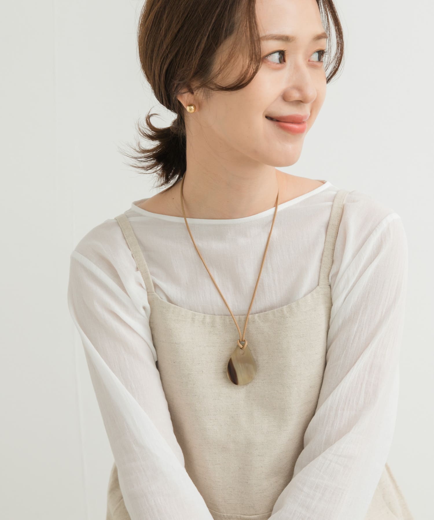 バッファローホーンネックレス NATURAL one