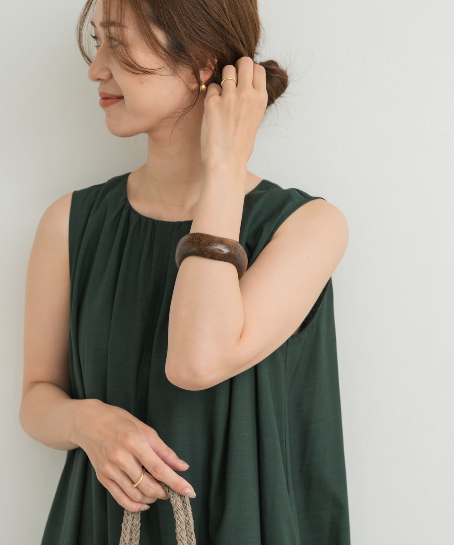 ウッドバングル BROWN A one