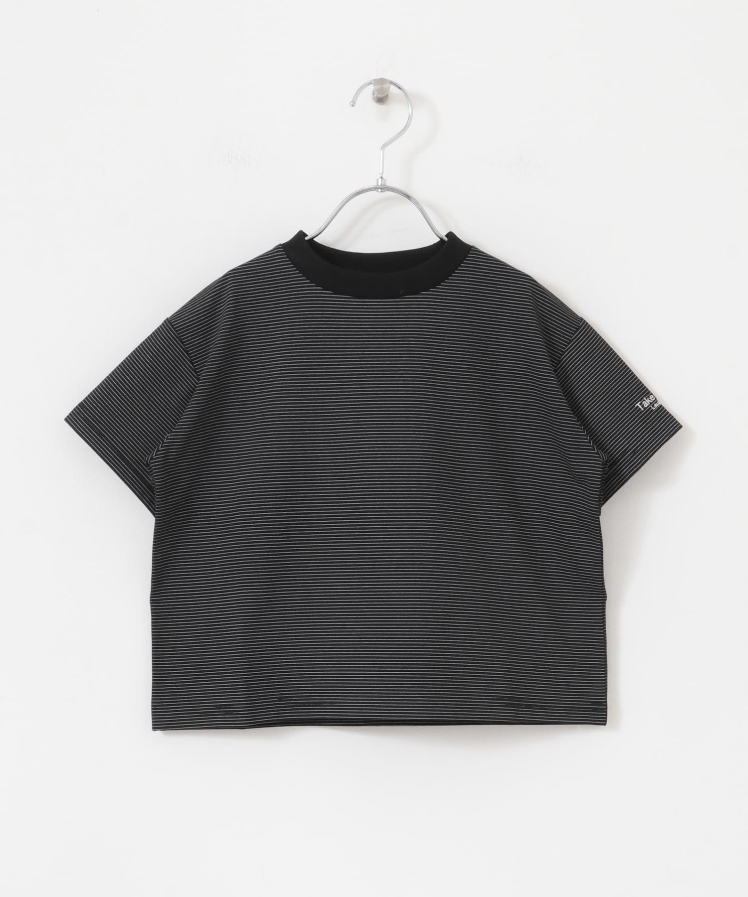 『吸水速乾/接触冷感/イージーケア』『親子リンク』クイックドライショートスリーブTシャツ(KIDS) BLK×WHT 105