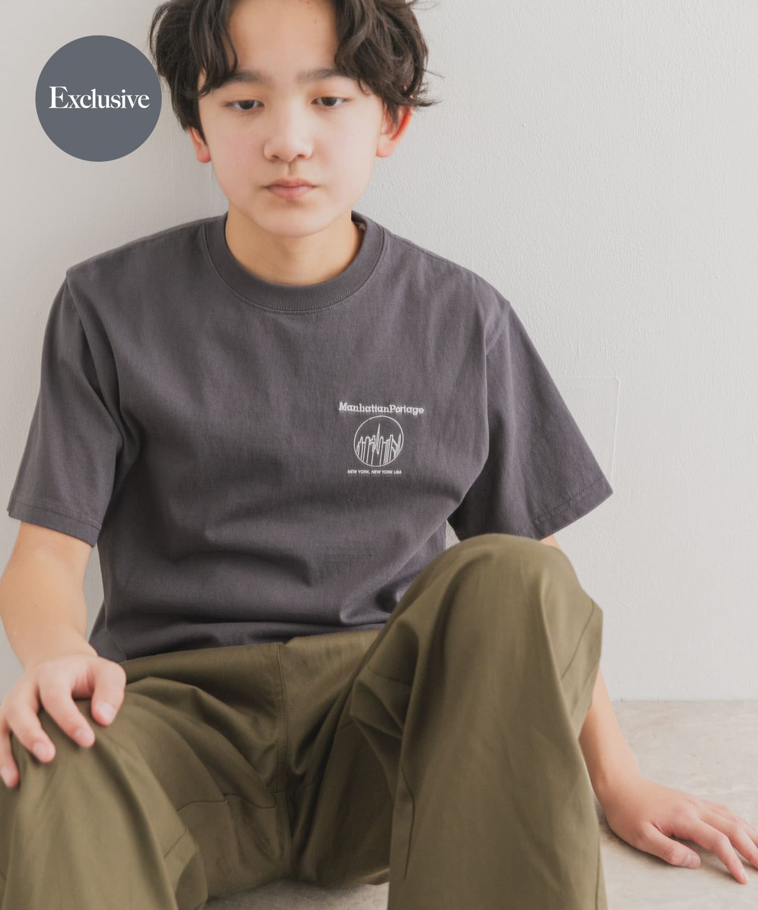 『親子リンク/別注』MANHATTAN PORTAGE×DOORS　1ポイントプリントT(KIDS)