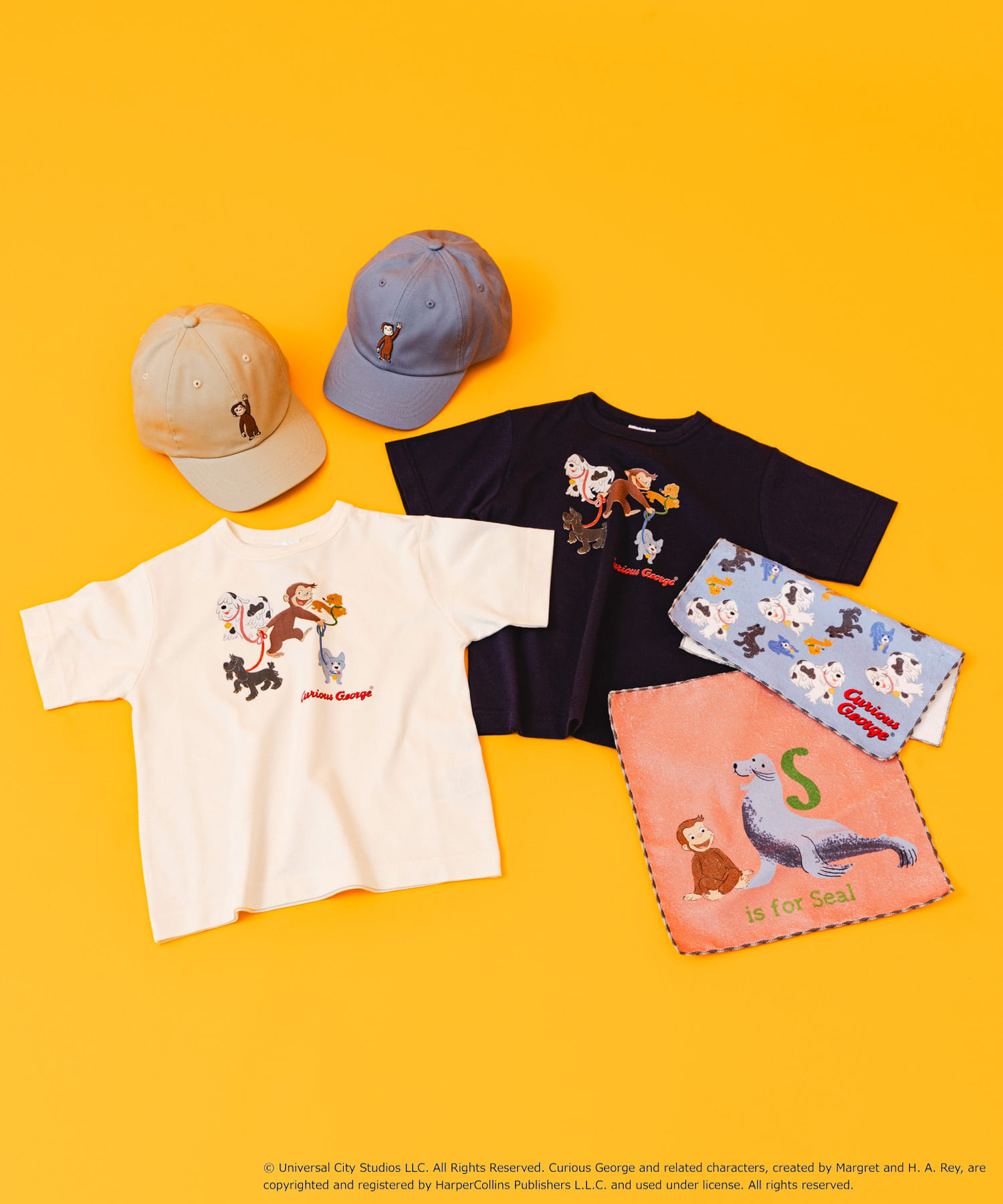 『別注』おさるのジョージTシャツ(KIDS) IVORY 105