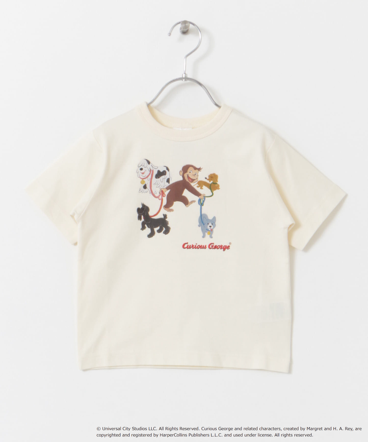 『別注』おさるのジョージTシャツ(KIDS) IVORY 105
