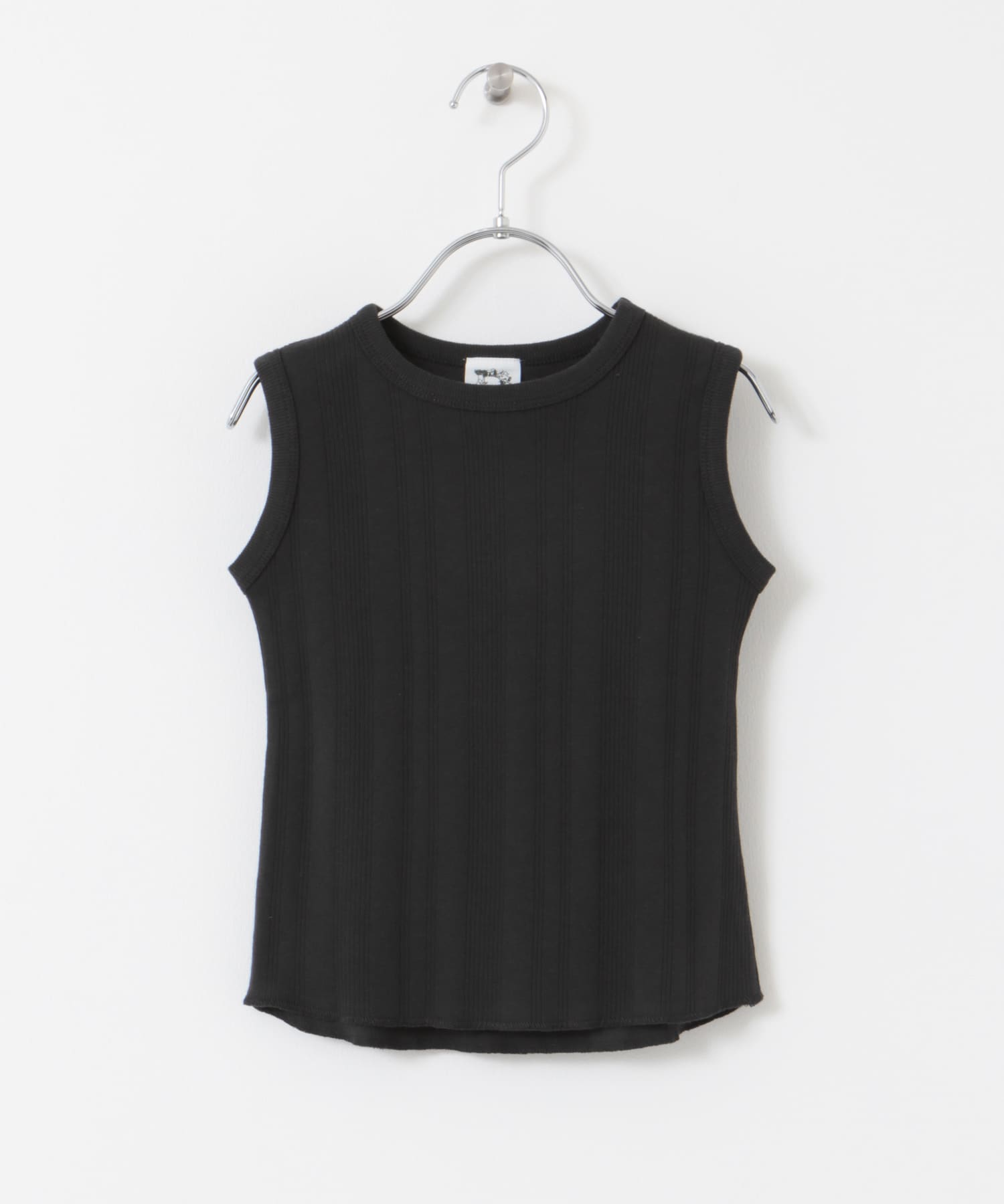 『WEB/一部店舗限定サイズ』ノースリーブランダムリブカットソー(KIDS) CHACOAL 105
