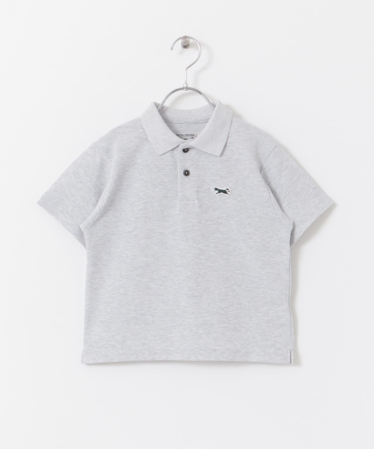 『親子リンク』『別注』PENNEYS×DOORS　THE FOX鹿の子ポロシャツ(KIDS) ASH GRAY 105