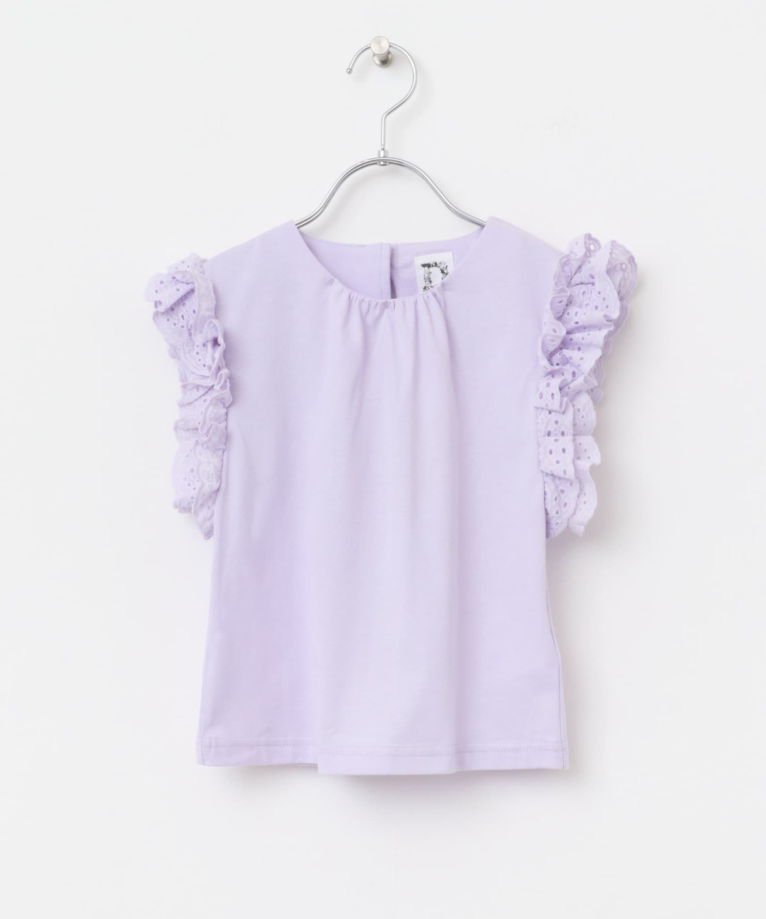 袖レースフレンチスリーブカットソー(KIDS) PURPLE 105
