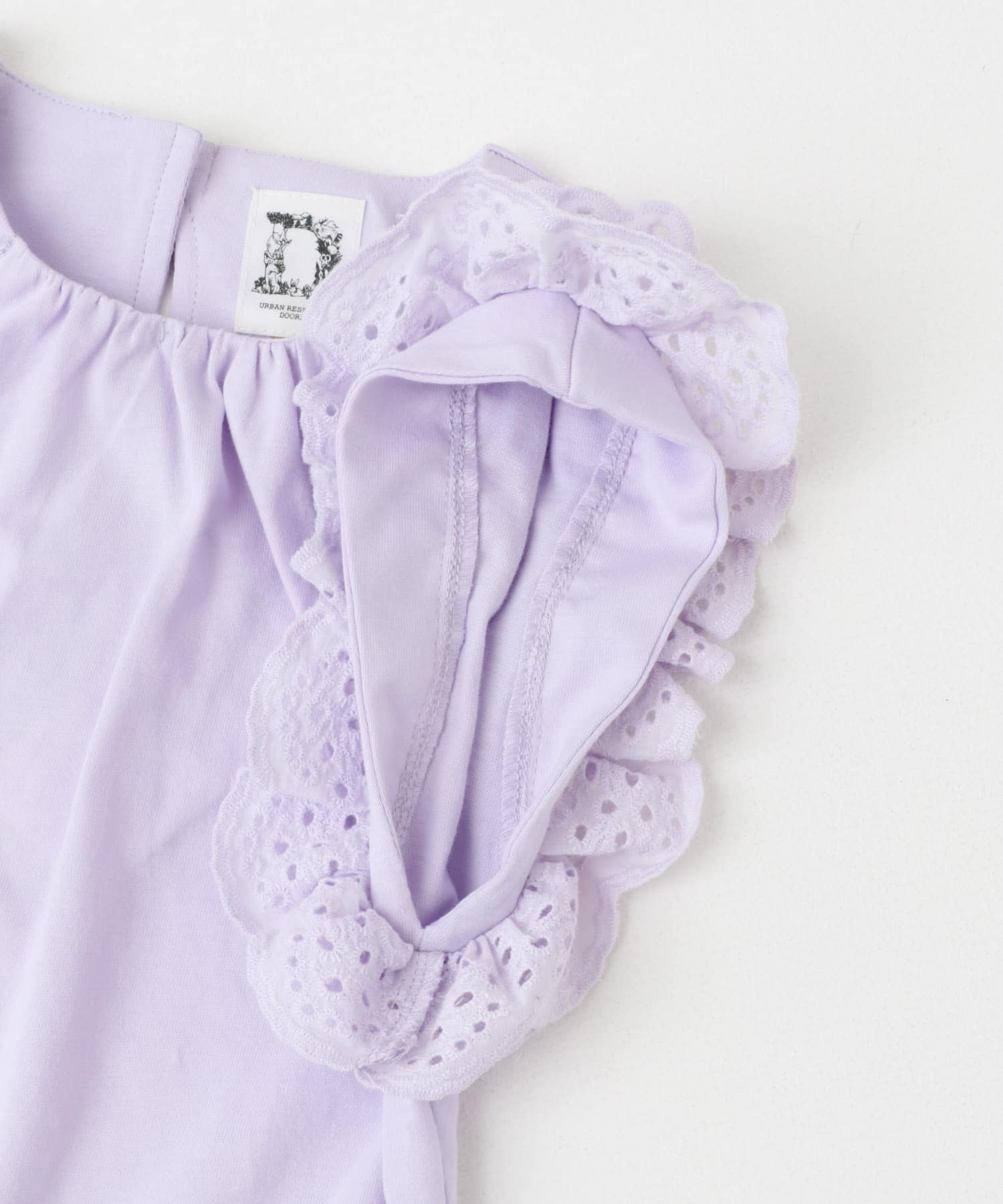 袖レースフレンチスリーブカットソー(KIDS) PURPLE 105