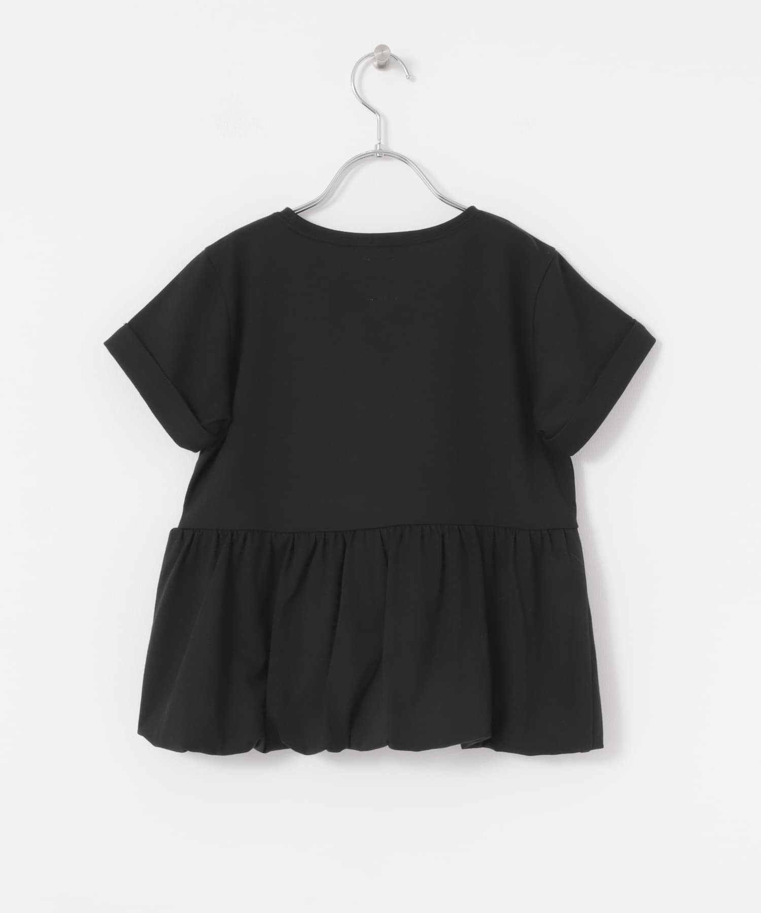 『親子リンク』『WEB/一部店舗限定サイズ』ペプラムバルーンTシャツ(KIDS) BLACK 105