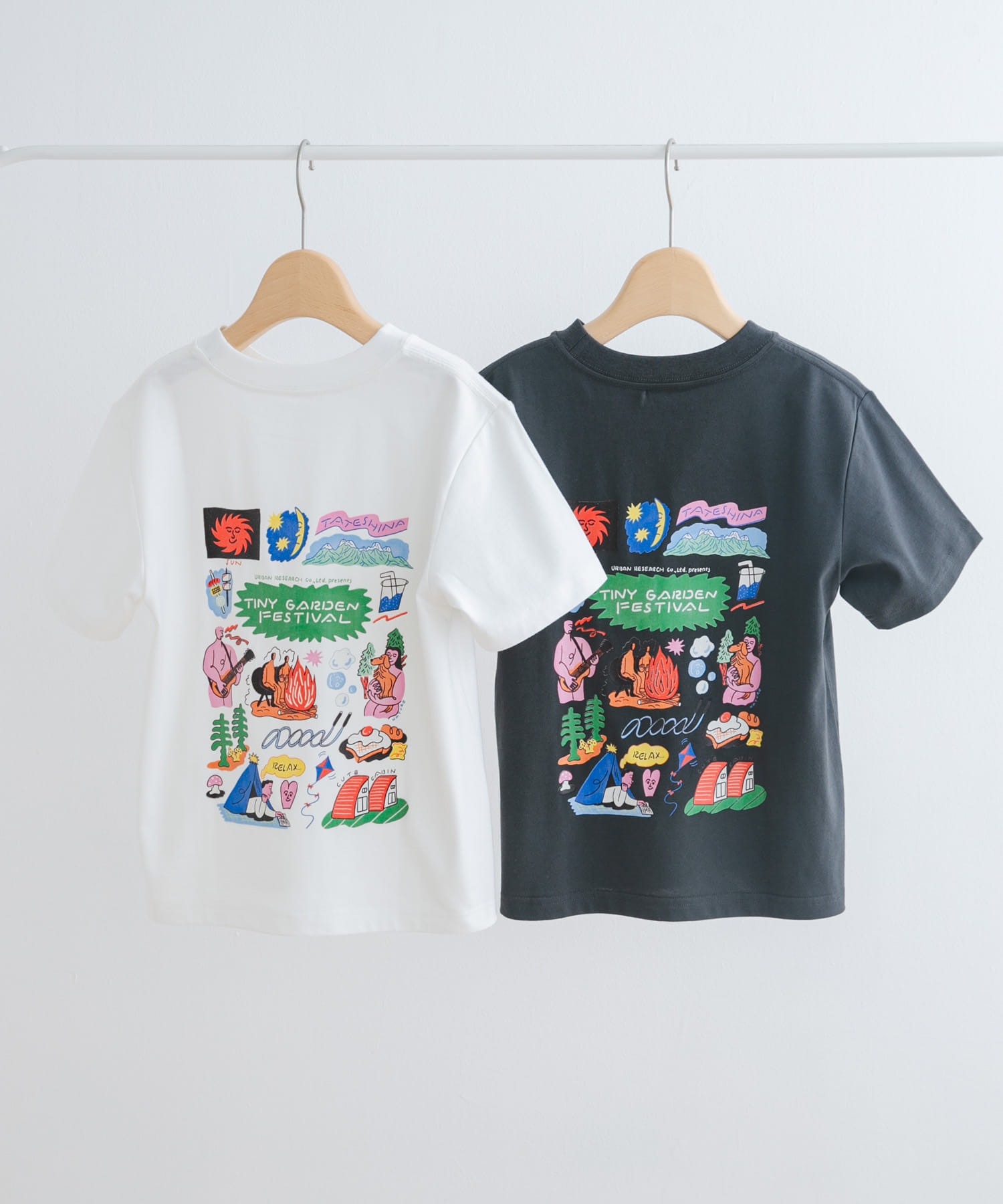 『UR TECH ひやサラクール』TINY GARDEN FESTIVAL×norahi Tee WHITE 120