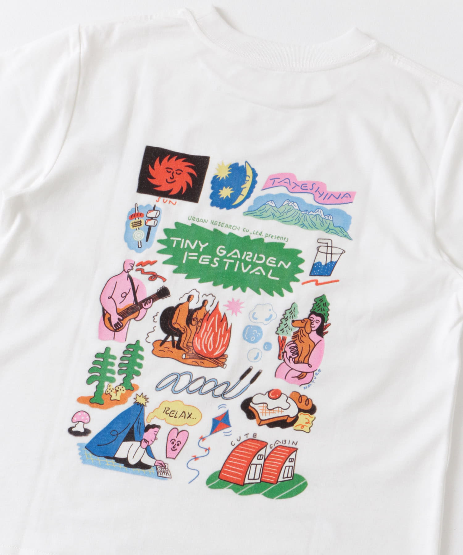『UR TECH ひやサラクール』TINY GARDEN FESTIVAL×norahi Tee WHITE 120