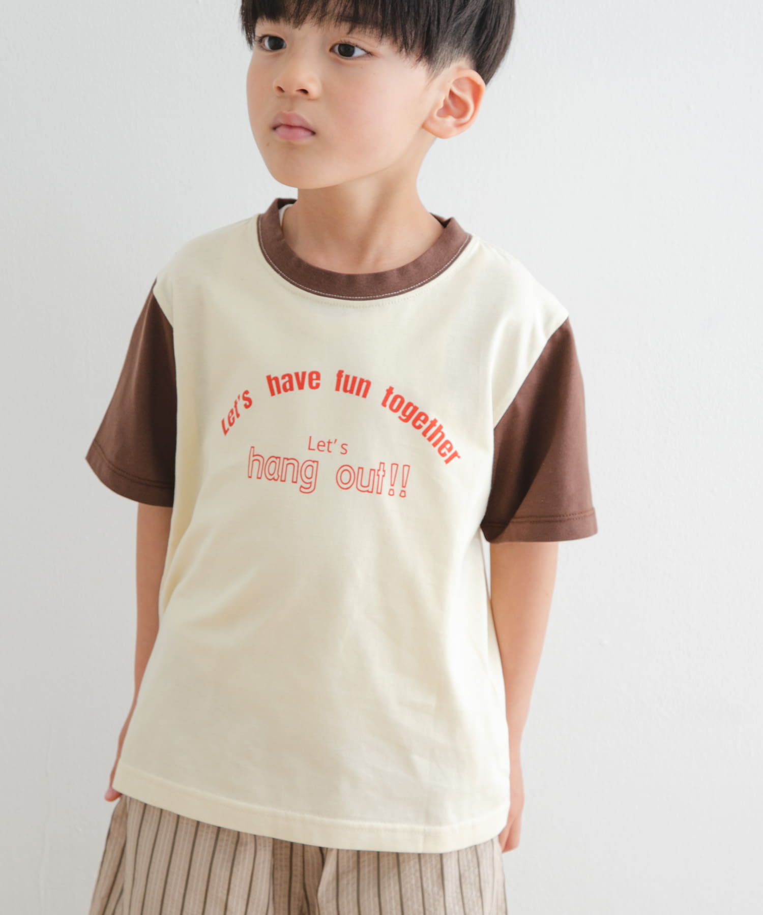 『WEB/一部店舗限定サイズ』配色ロゴTシャツ(KIDS)