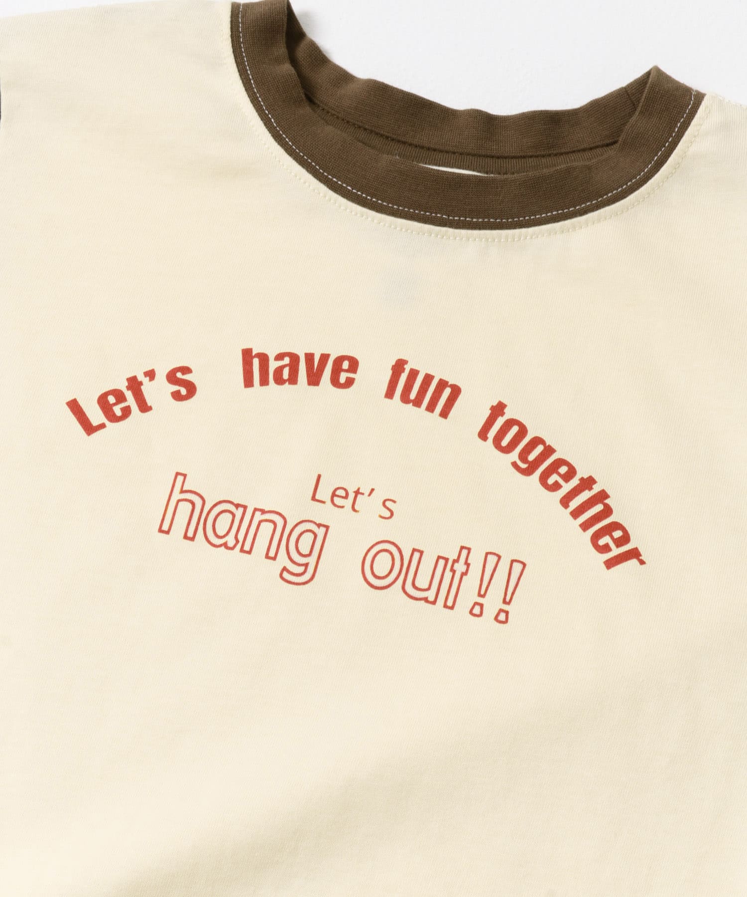 『WEB/一部店舗限定サイズ』配色ロゴTシャツ(KIDS) IVORY 105