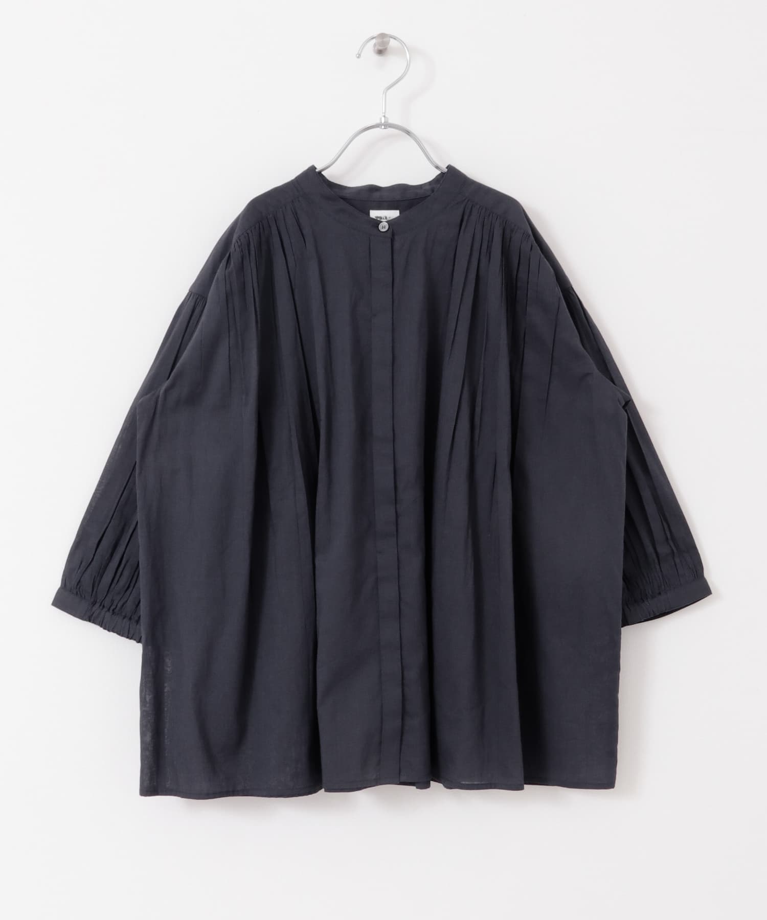 『WEB/一部店舗限定』『親子リンク』コットンボイルギャザーブラウス(KIDS) NAVY 150
