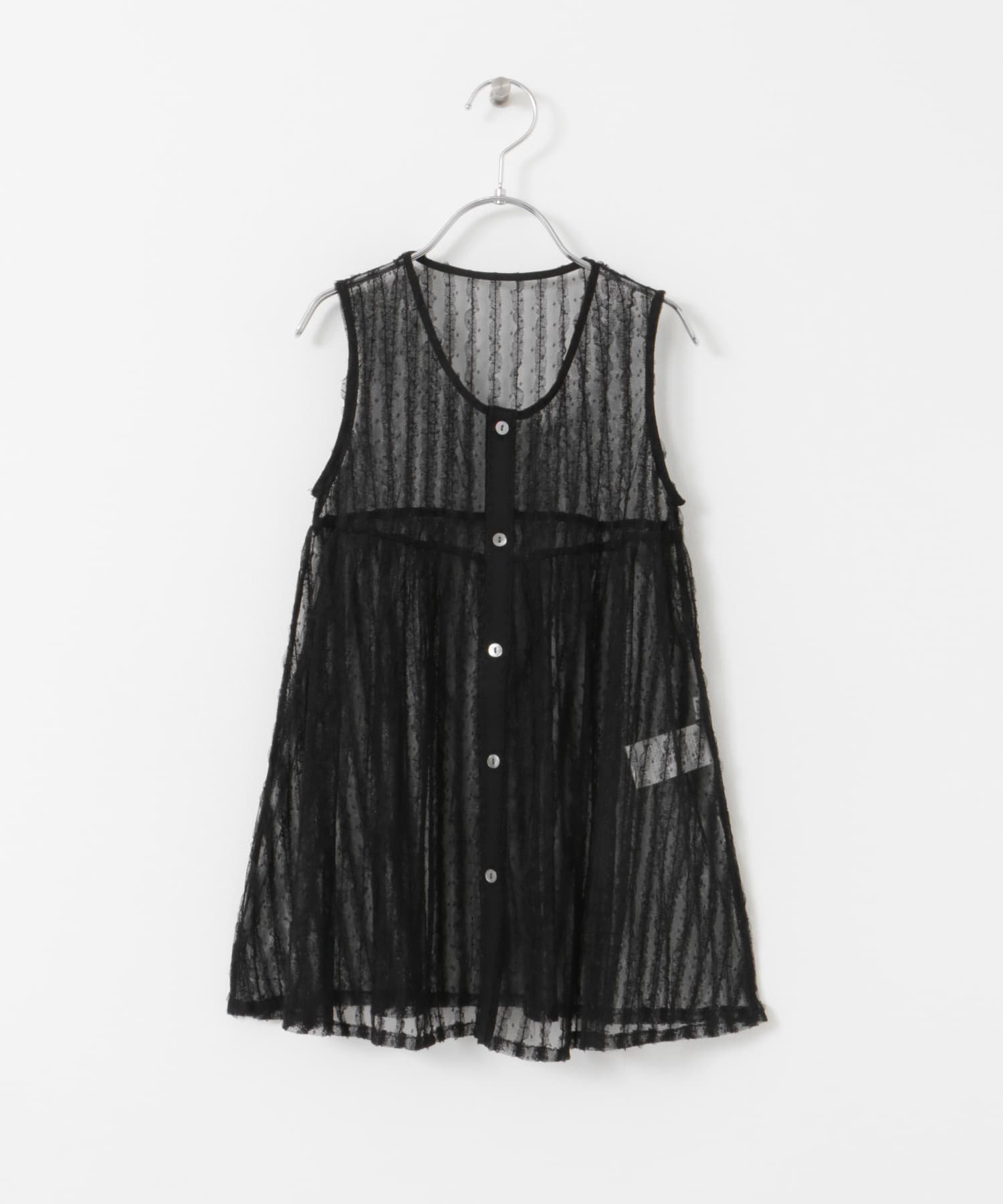 『WEB/一部店舗限定サイズ』チュールチュニック(KIDS) BLACK 105