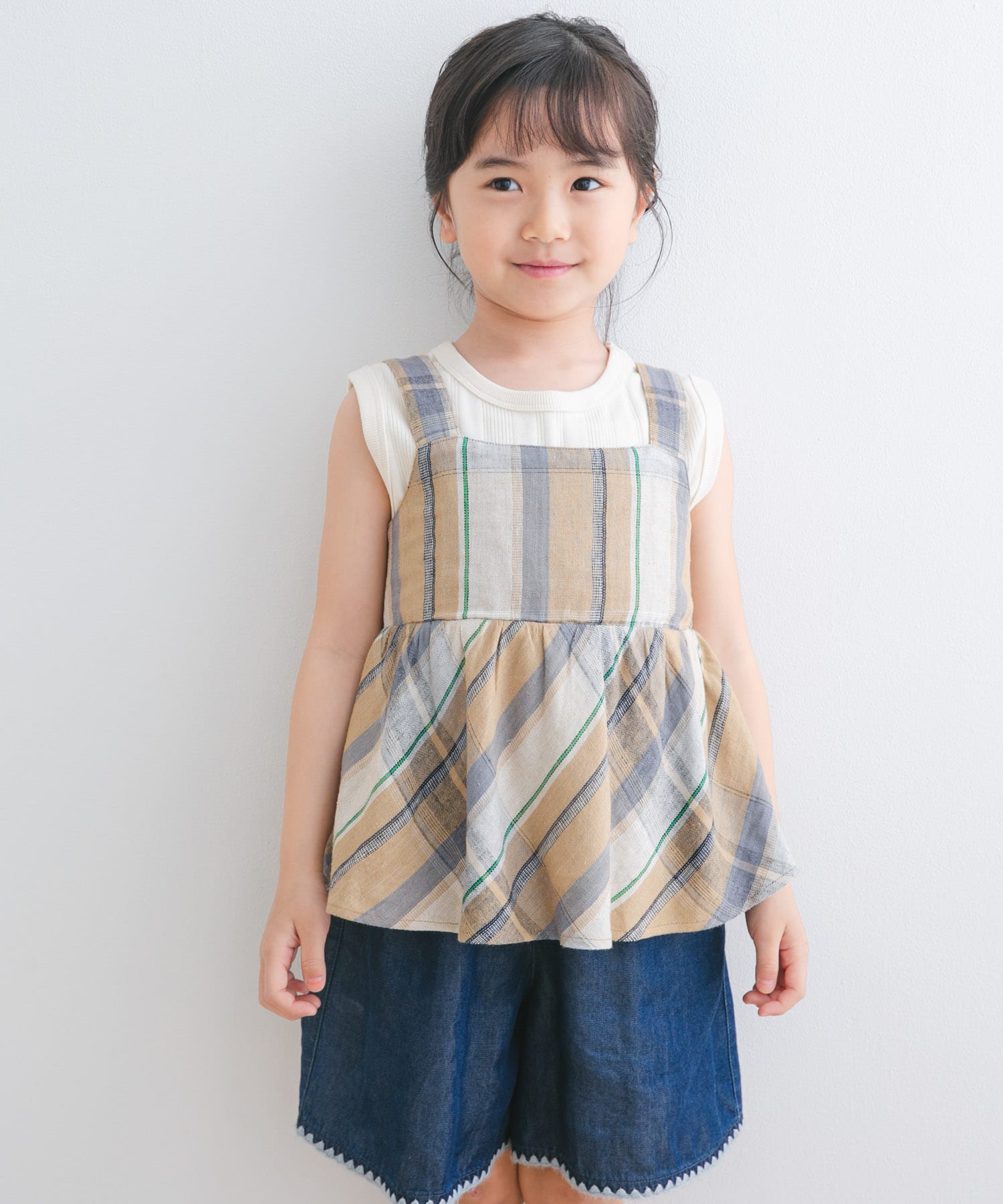 『セットアップ対応』レーヨンリネンキャミソールブラウス(KIDS)