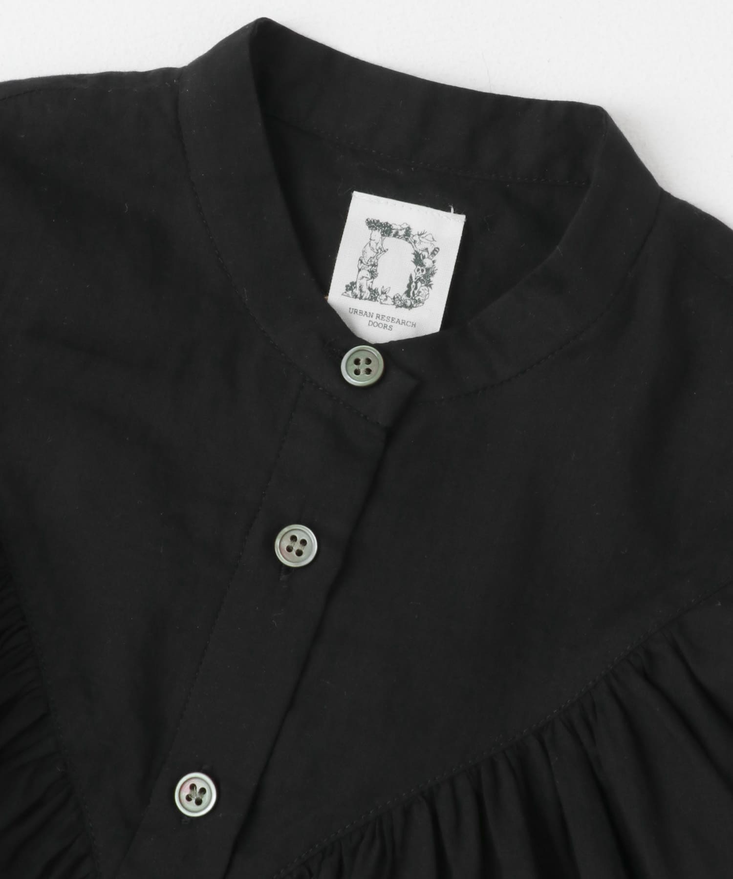 『親子リンク』コットンボイルV切替ブラウス(KIDS) BLACK 105