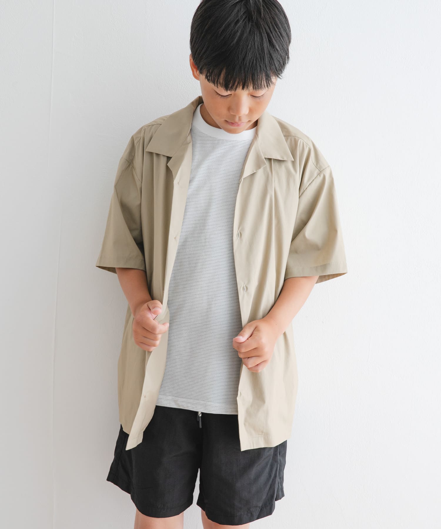 『セットアップ対応』『WEB/一部店舗限定』『UVカット』オープンカラーシャツ(KIDS)