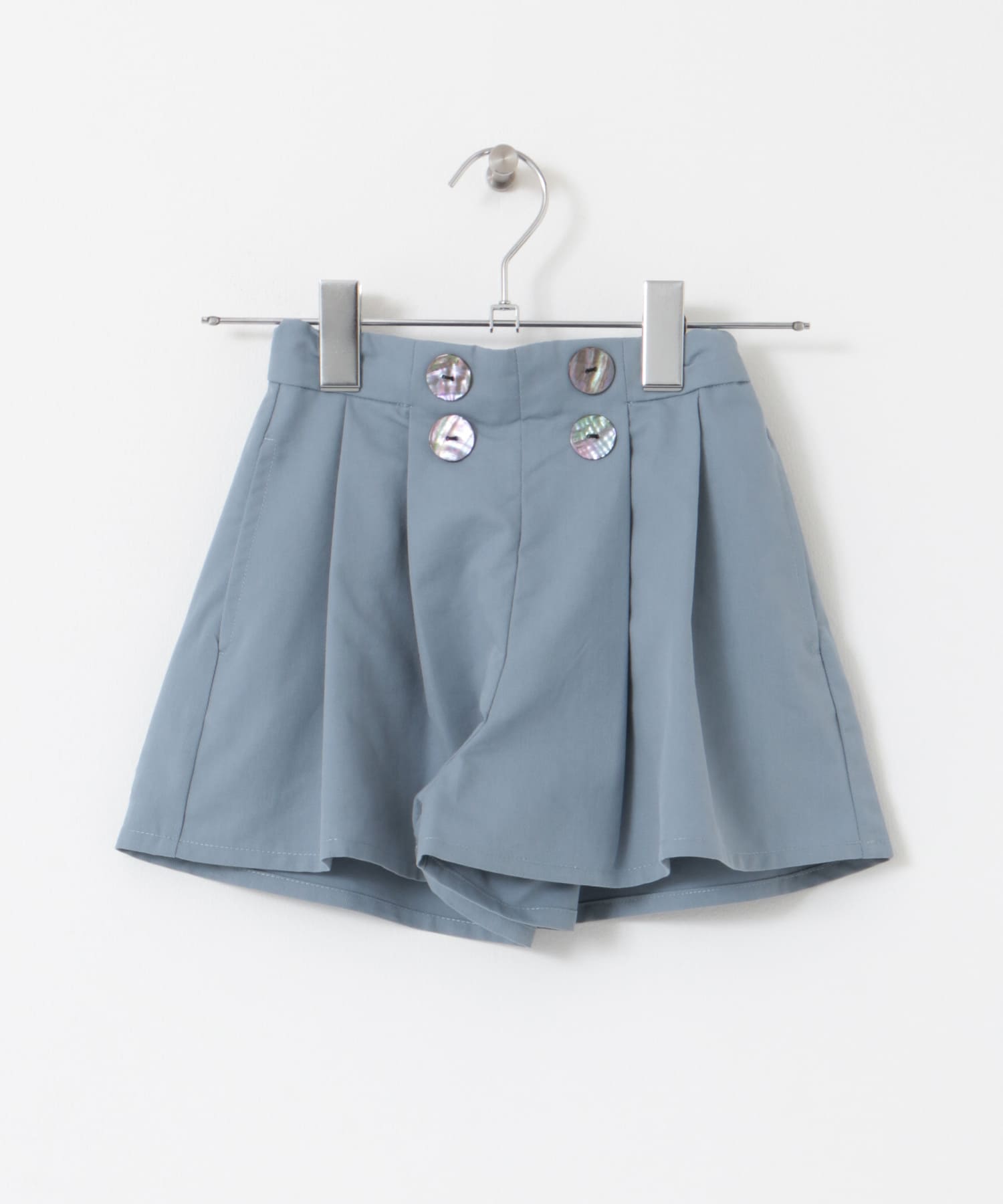 『WEB/一部店舗限定サイズ』フロントボタンキュロットパンツ(KIDS) BLUE 105