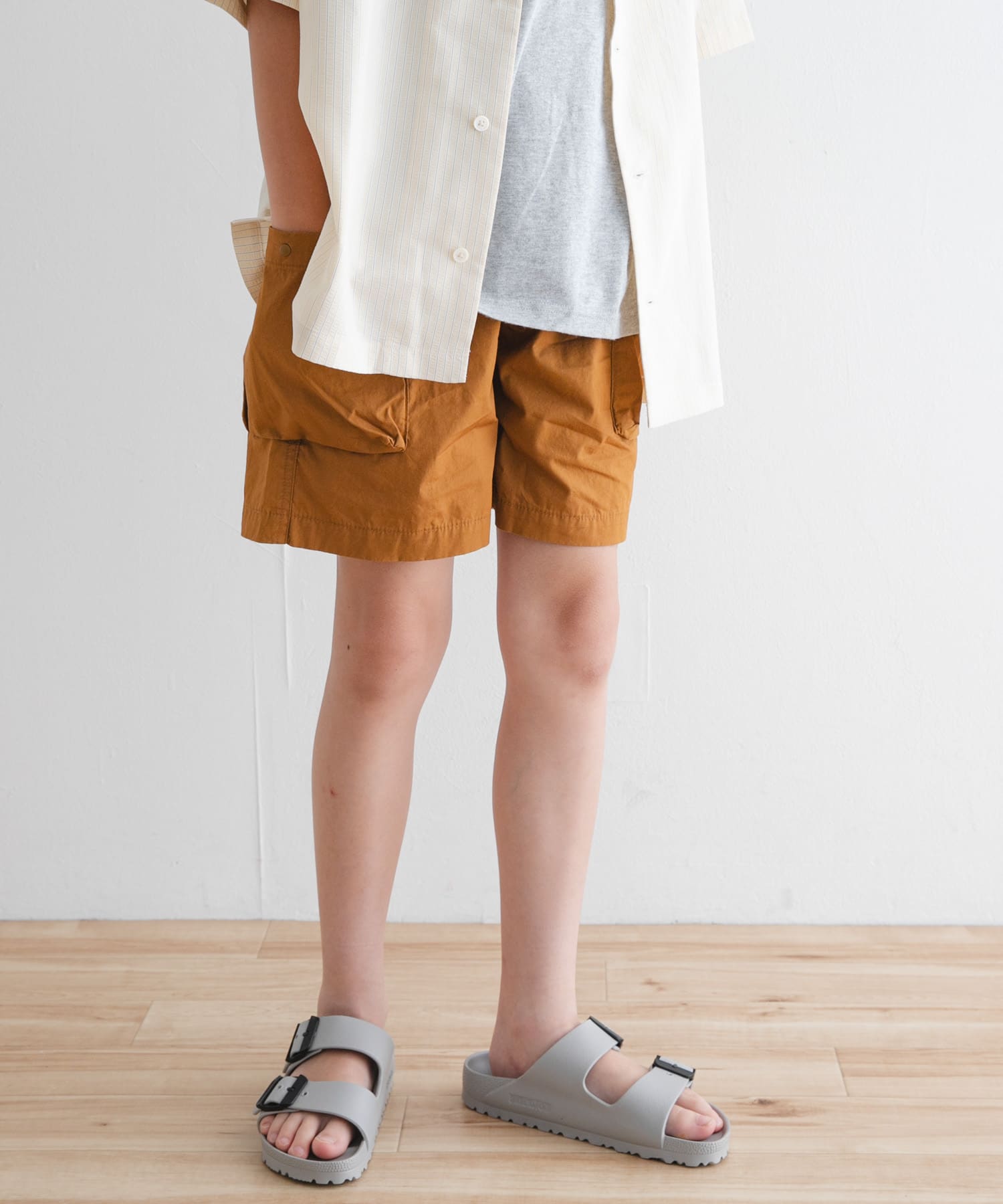 『WEB/一部店舗限定』『速乾』コットンサイドポケットショーツ(KIDS) COYOTE 150