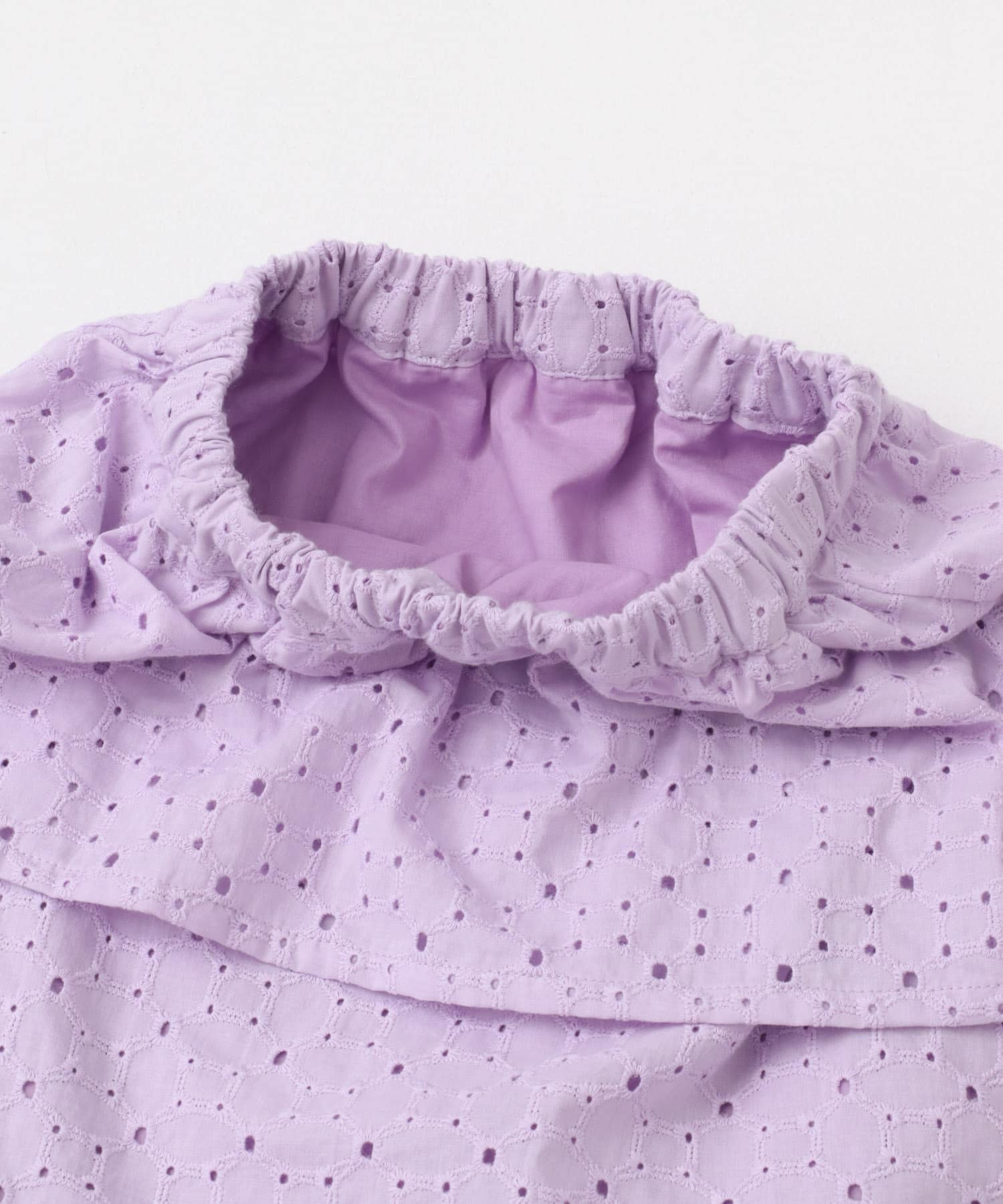 コットンレースティアードスカート(KIDS) PURPLE 105