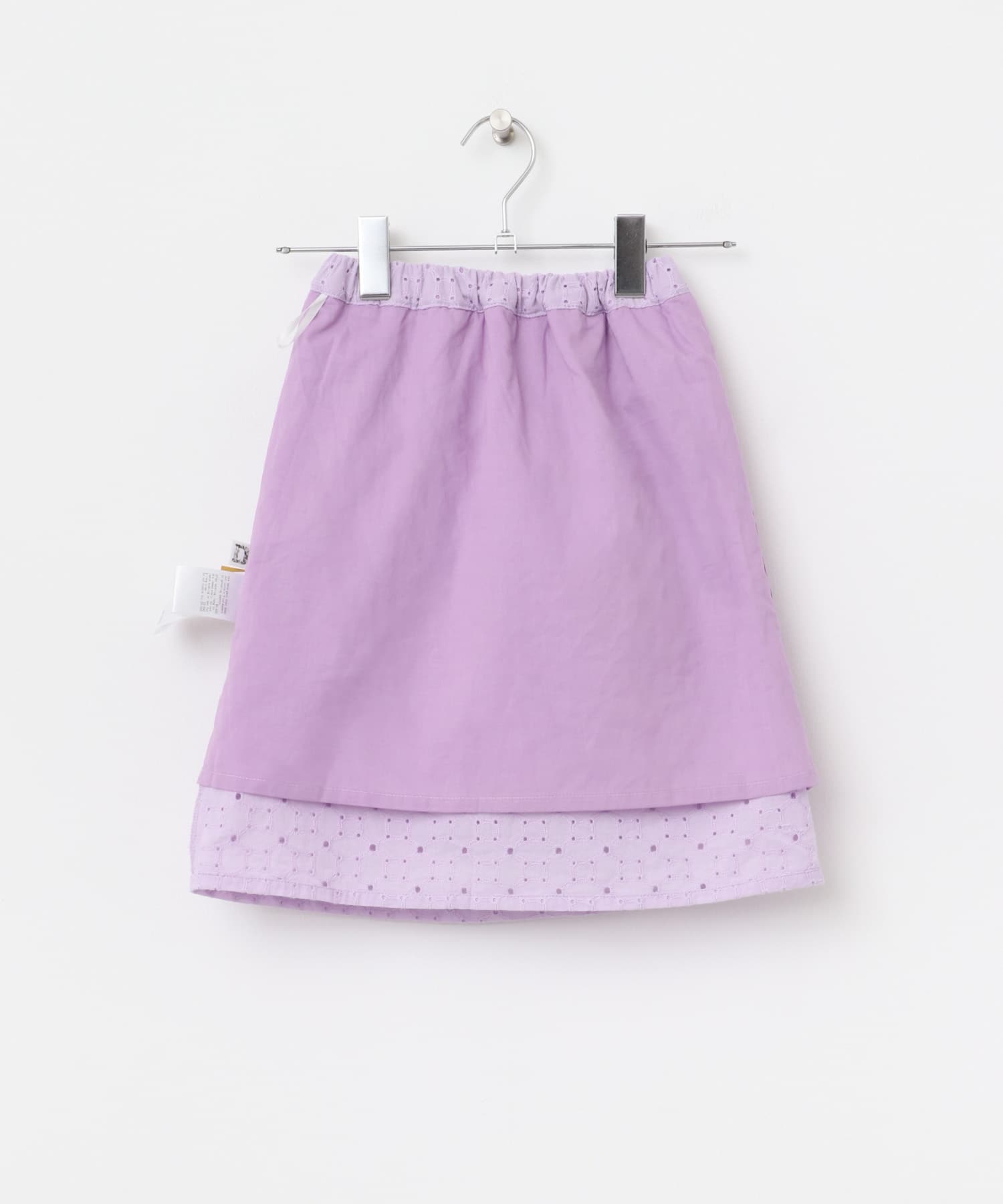 コットンレースティアードスカート(KIDS) PURPLE 105