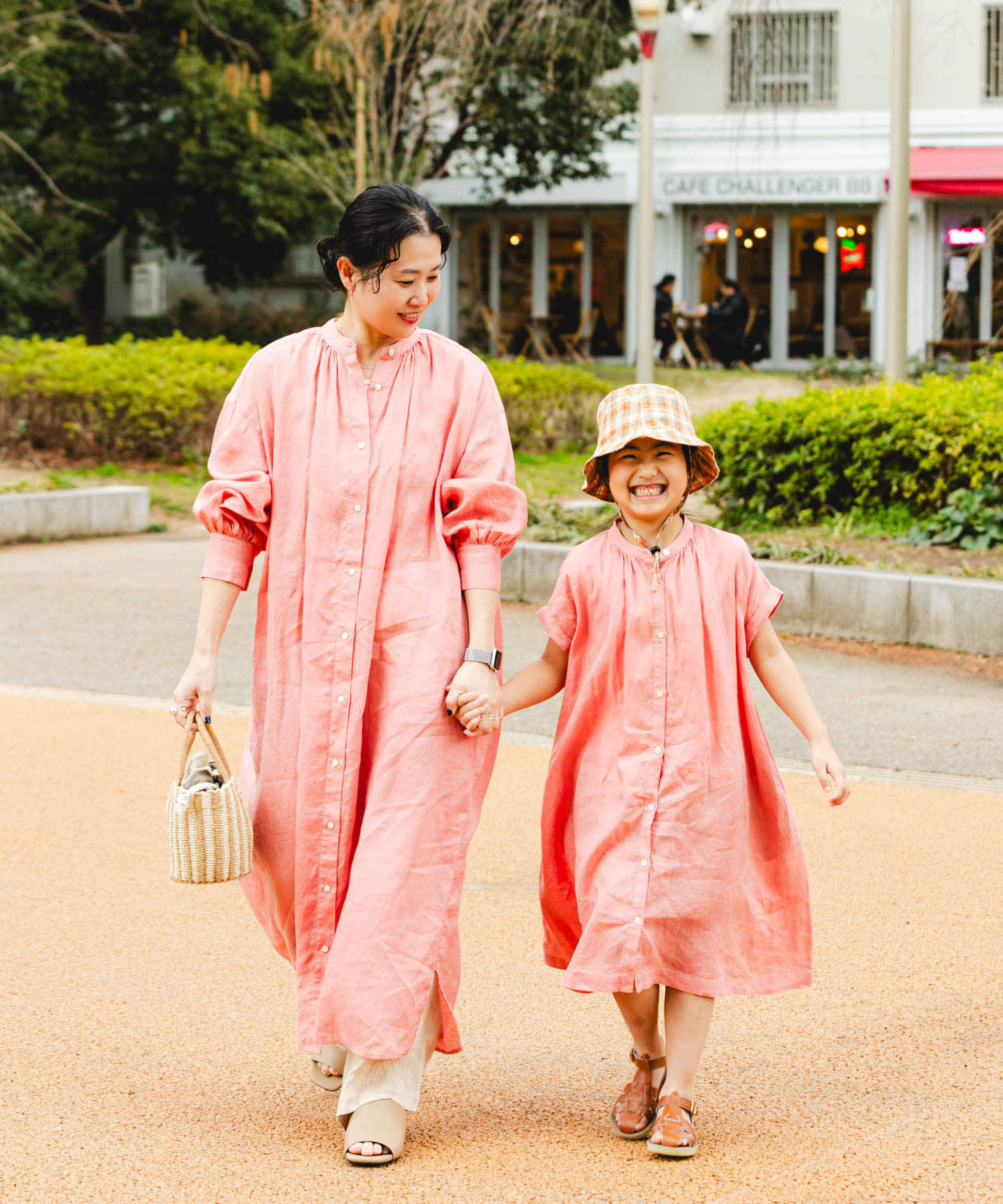 『親子リンク』リネンギャザーワンピース(KIDS)