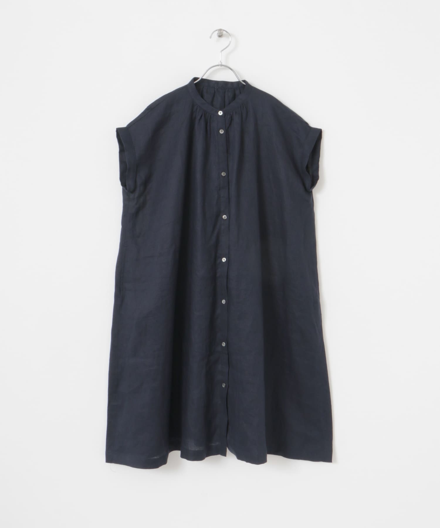 『WEB/一部店舗限定』『親子リンク』リネンギャザーワンピース(KIDS) NAVY 150