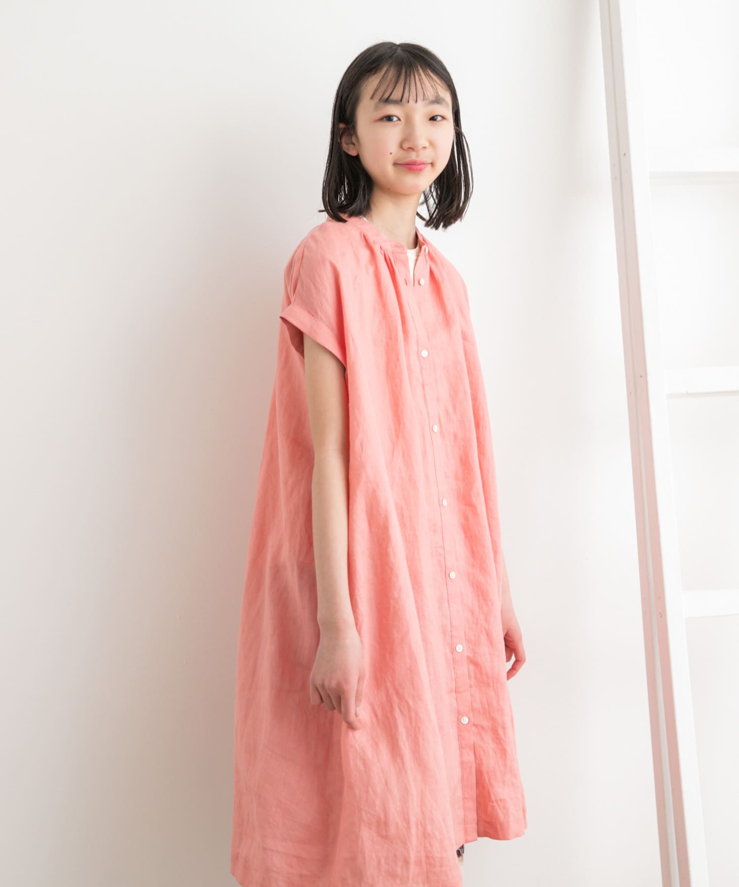 『WEB/一部店舗限定』『親子リンク』リネンギャザーワンピース(KIDS)