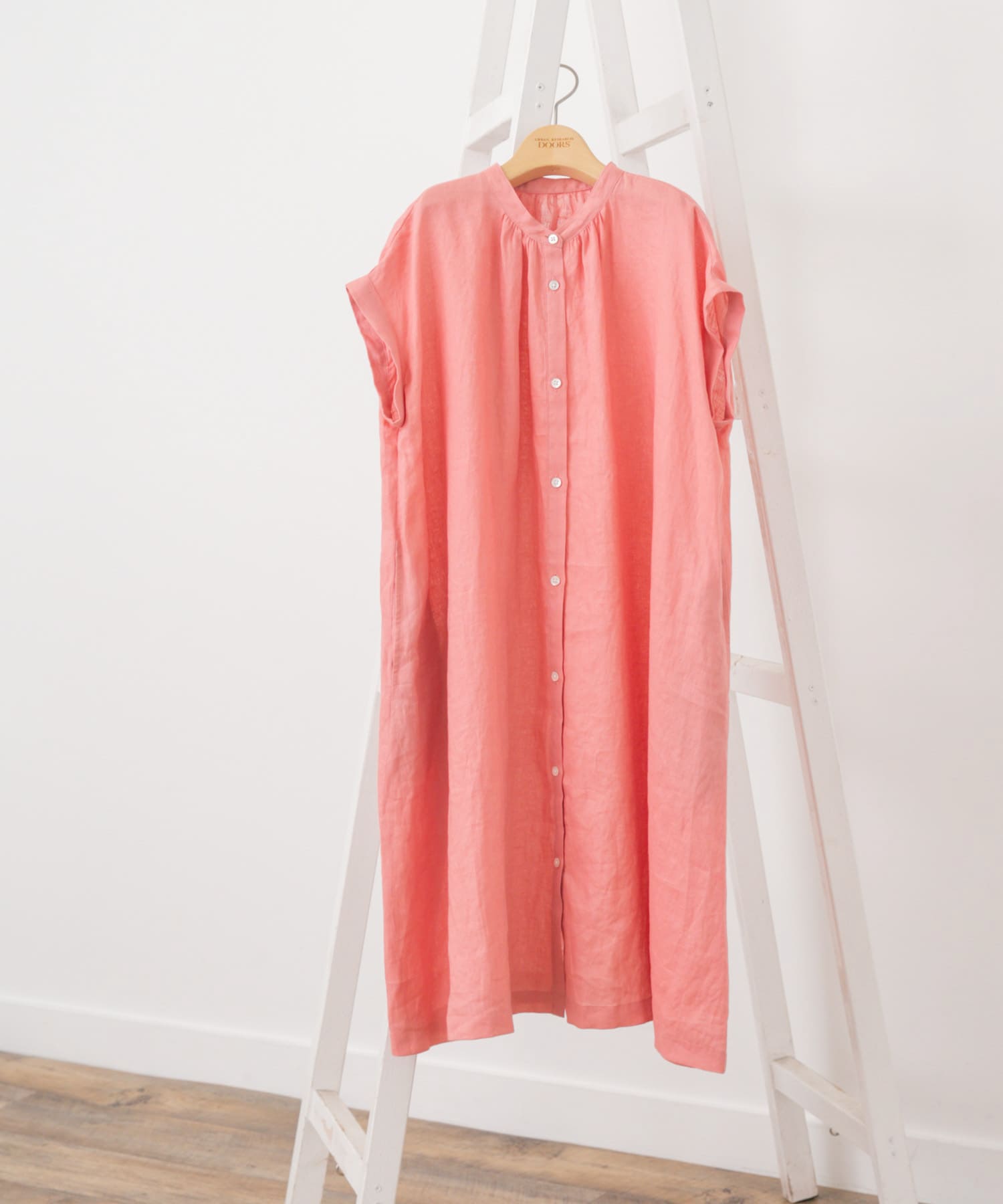 『WEB/一部店舗限定』『親子リンク』リネンギャザーワンピース(KIDS) PINK 150