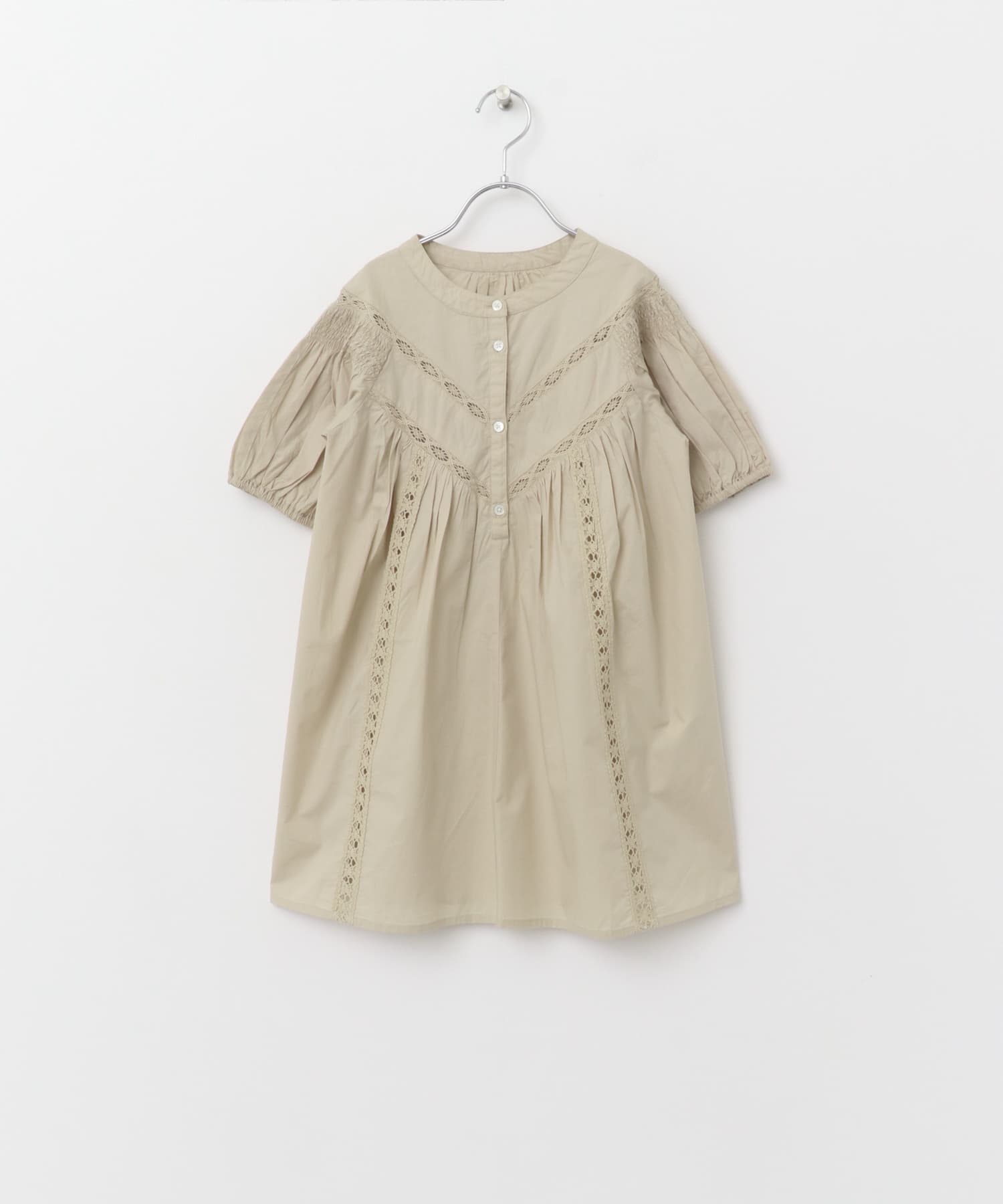 ハシゴレースワンピース(KIDS) OFF.BEIGE 105