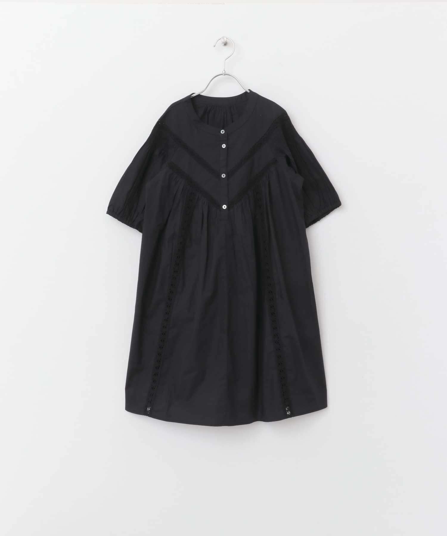 ハシゴレースワンピース(KIDS) BLACK 105