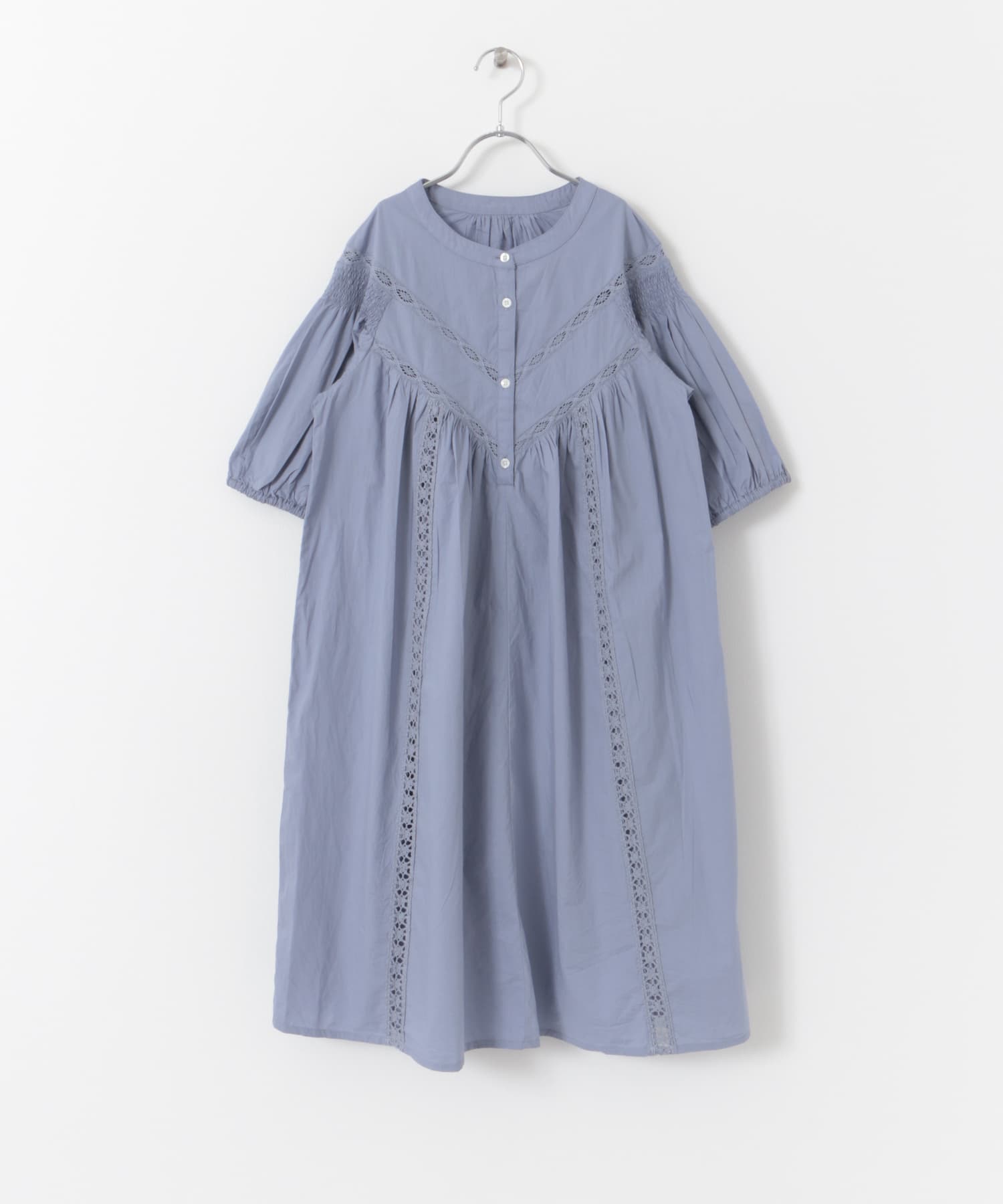 『WEB/一部店舗限定』ハシゴレースワンピース(KIDS) BLUE 150