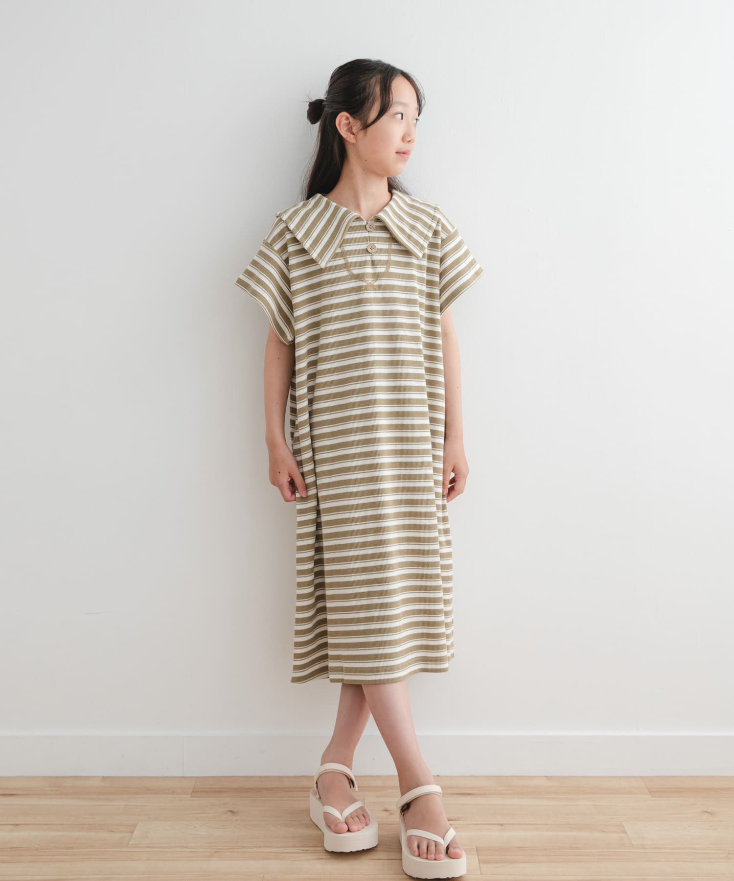 『WEB/一部店舗限定サイズ』セーラーカラーカットワンピース(KIDS)