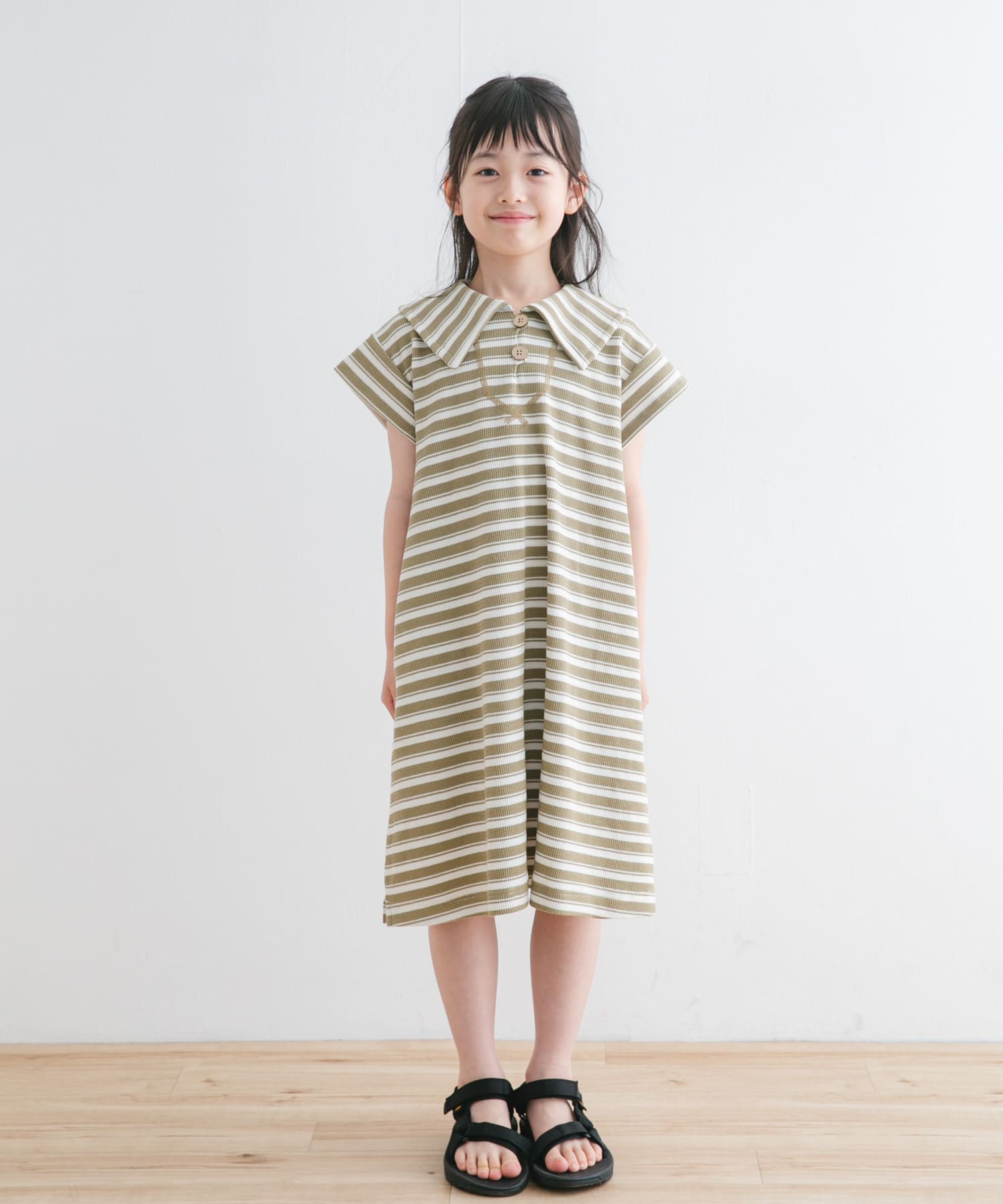 WEB/一部店舗限定サイズ』セーラーカラーカットワンピース(KIDS)(105