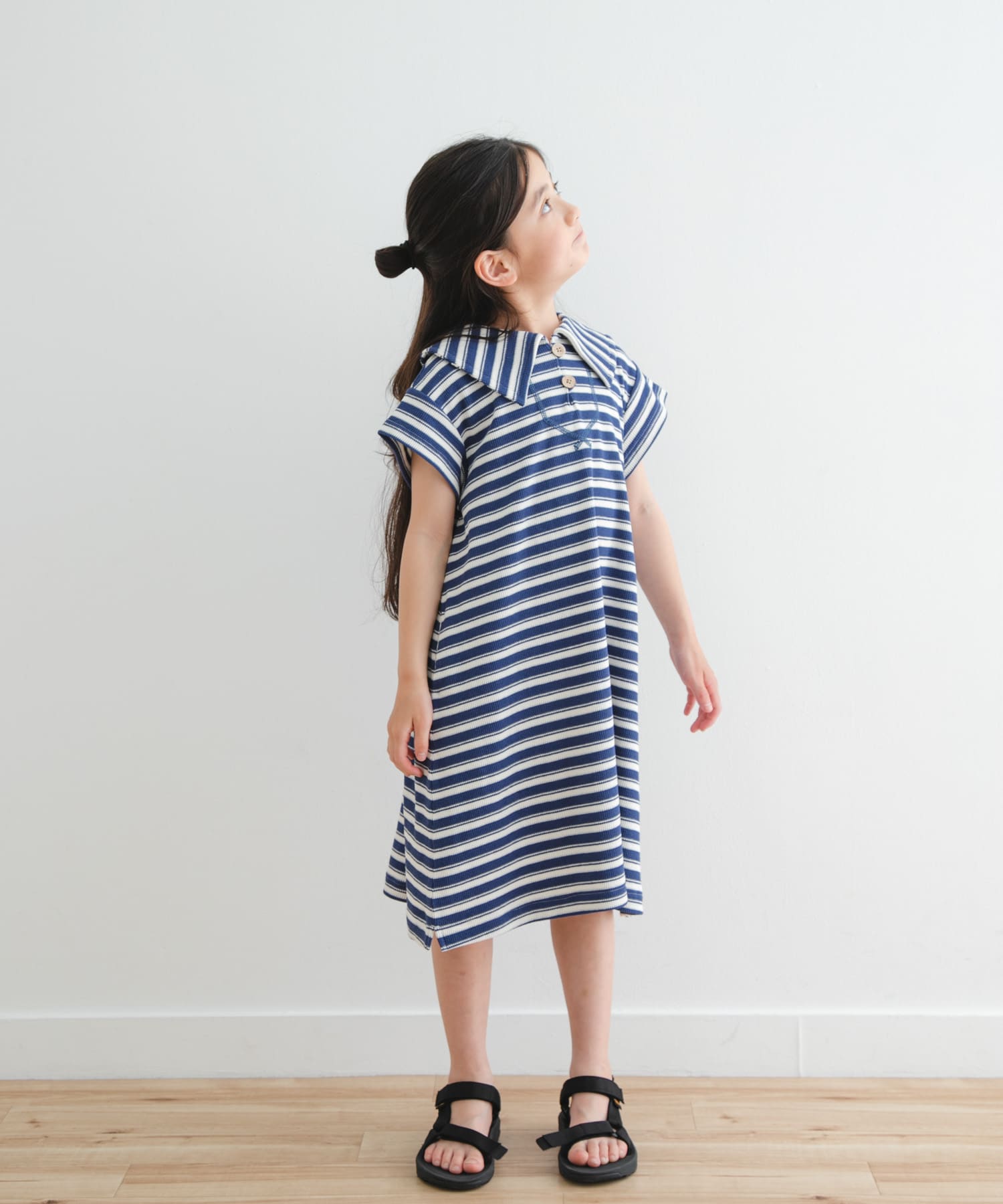 WEB/一部店舗限定サイズ』セーラーカラーカットワンピース(KIDS)(105