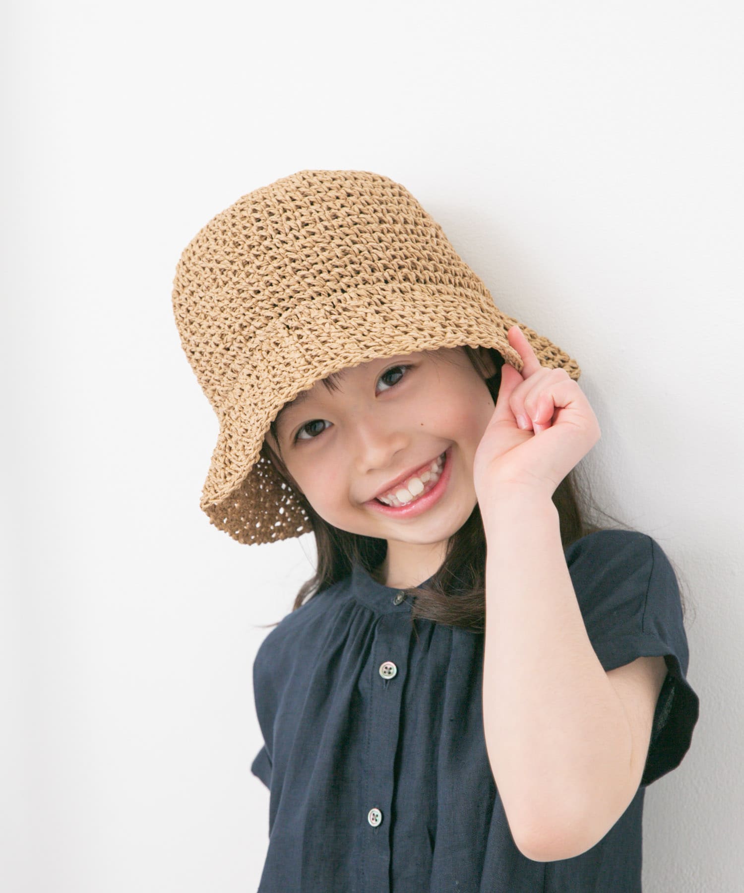 『親子リンク』ペーパーソフトハット(KIDS) BEIGE one