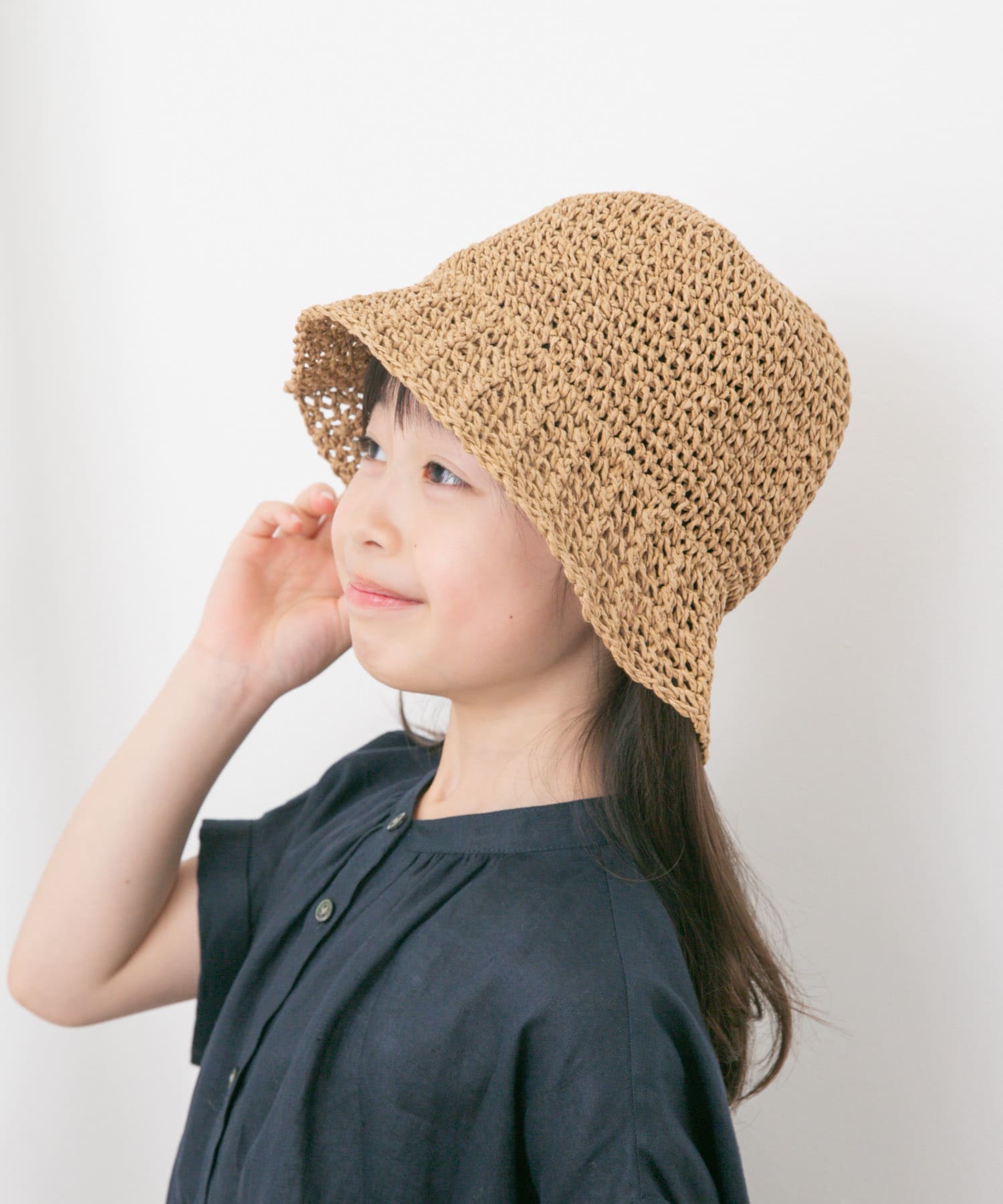 『親子リンク』ペーパーソフトハット(KIDS) BEIGE one