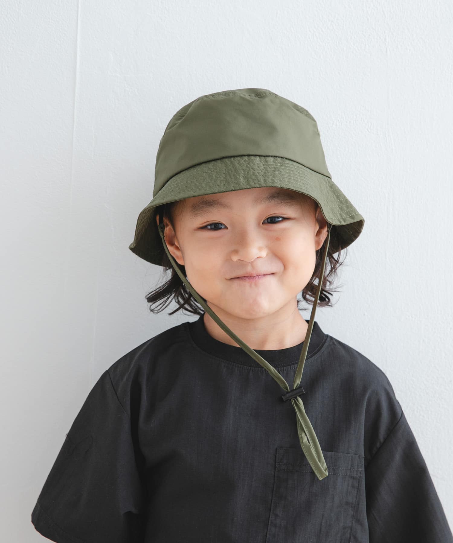 『親子リンク』撥水タフタバケットハット(KIDS) KHAKI one