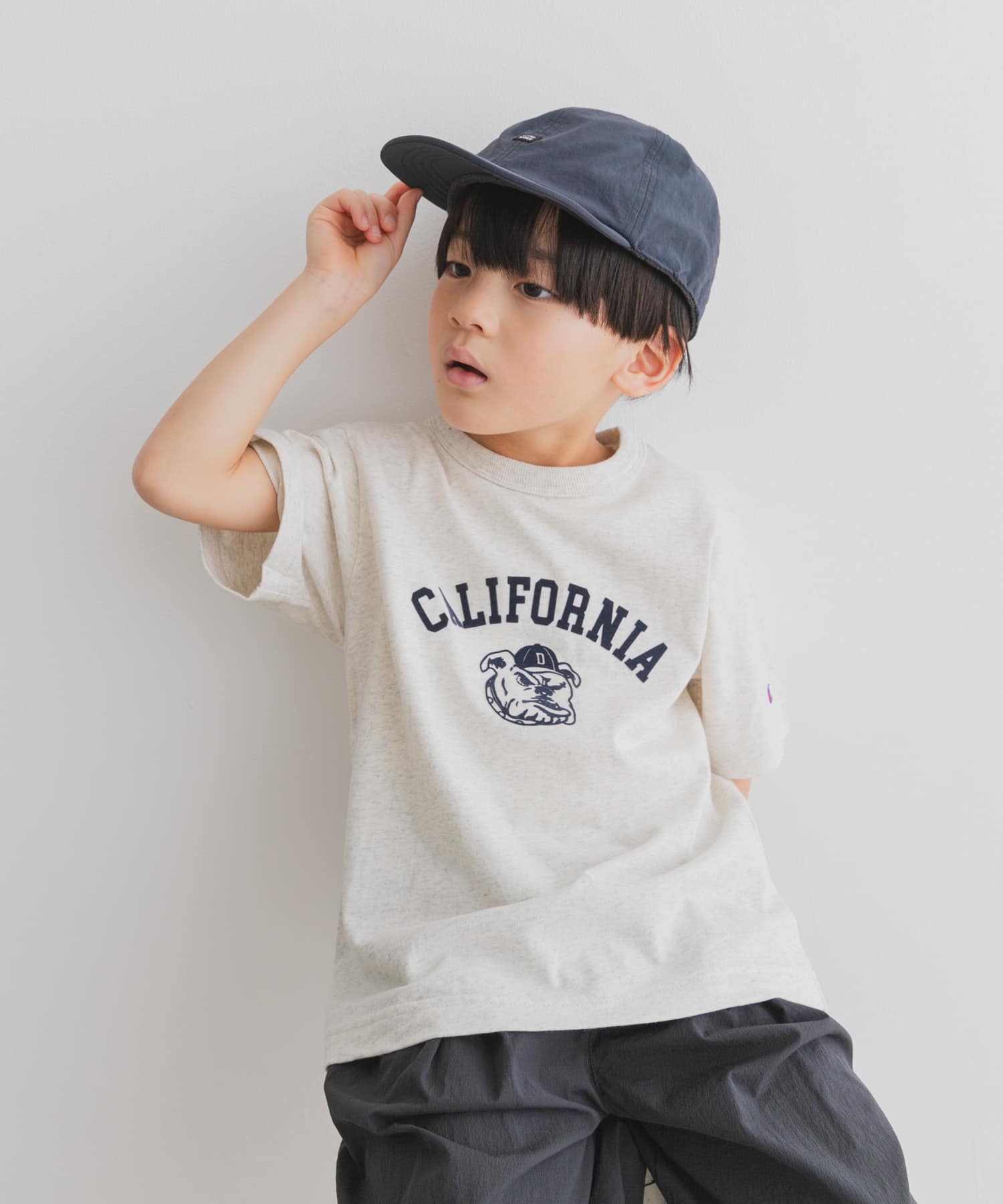 撥水テクニカルキャップ(KIDS) NAVY one