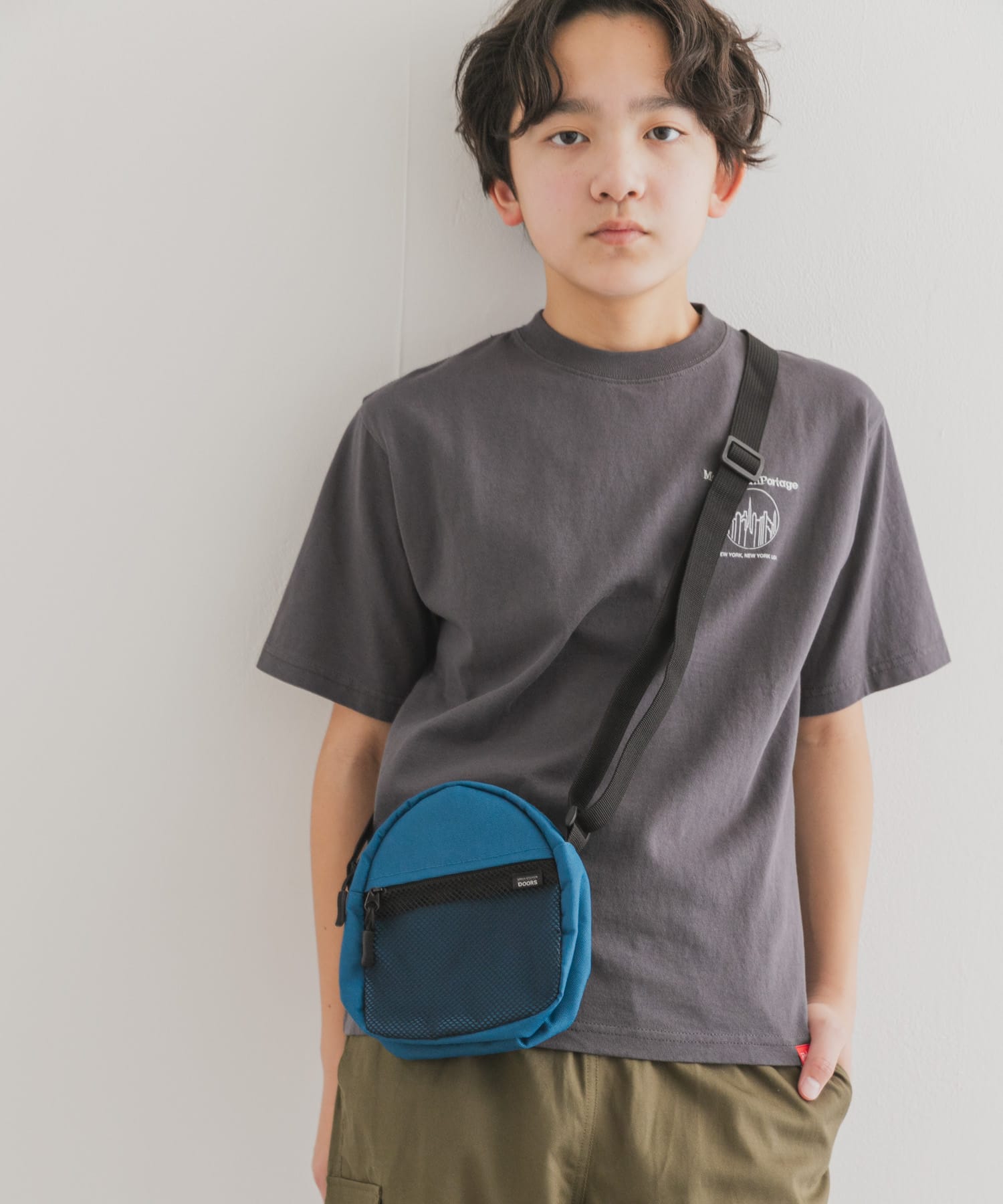 撥水ショルダーバッグ(KIDS) BLUE one
