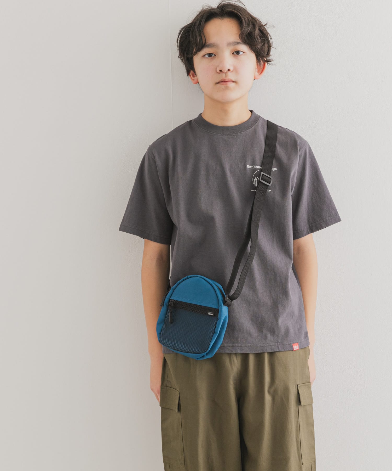 撥水ショルダーバッグ(KIDS) BLUE one